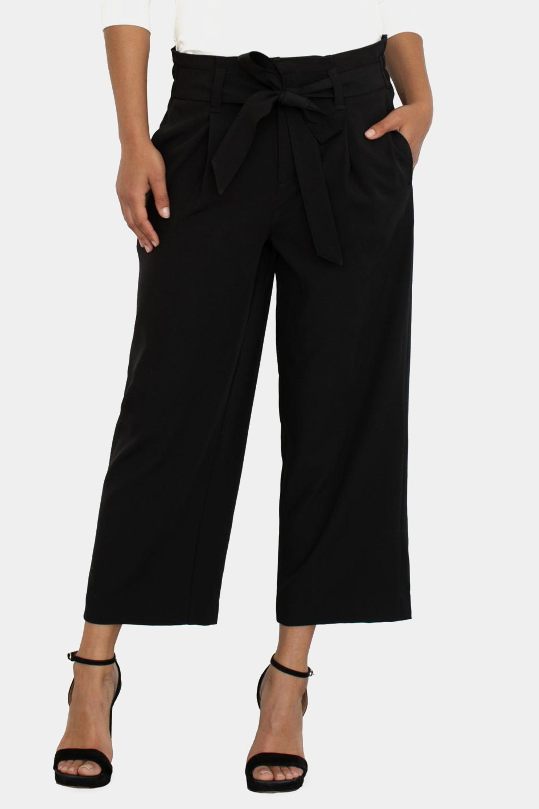 Wide Leg Tie Waist Paperbag Pants sold by Lord & Taylor product image thumbnail 2