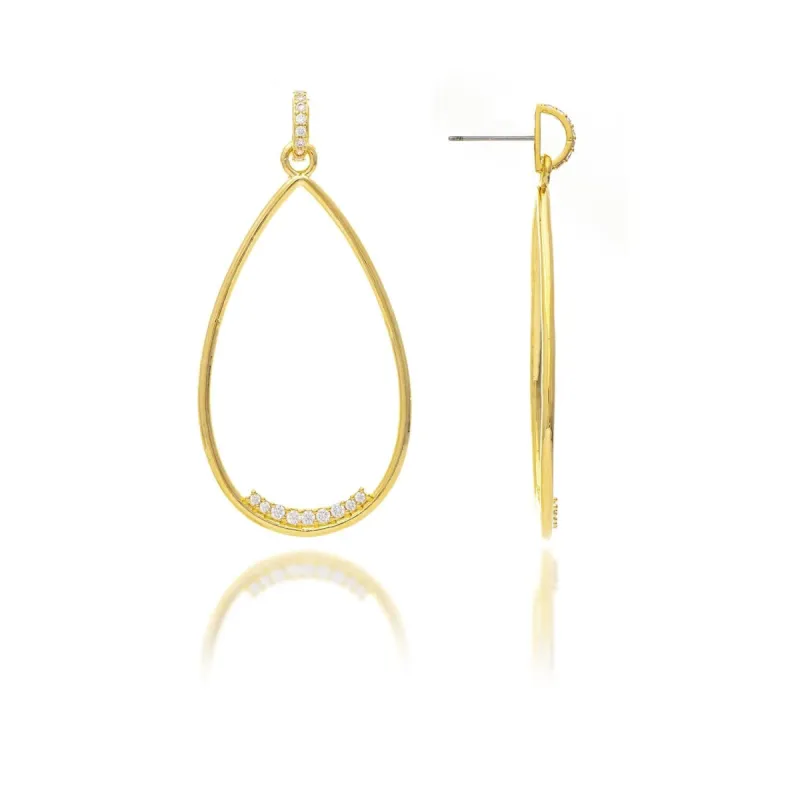 Teardrop Cubic Zirconia Accented Earrings sold by Lord & Taylor