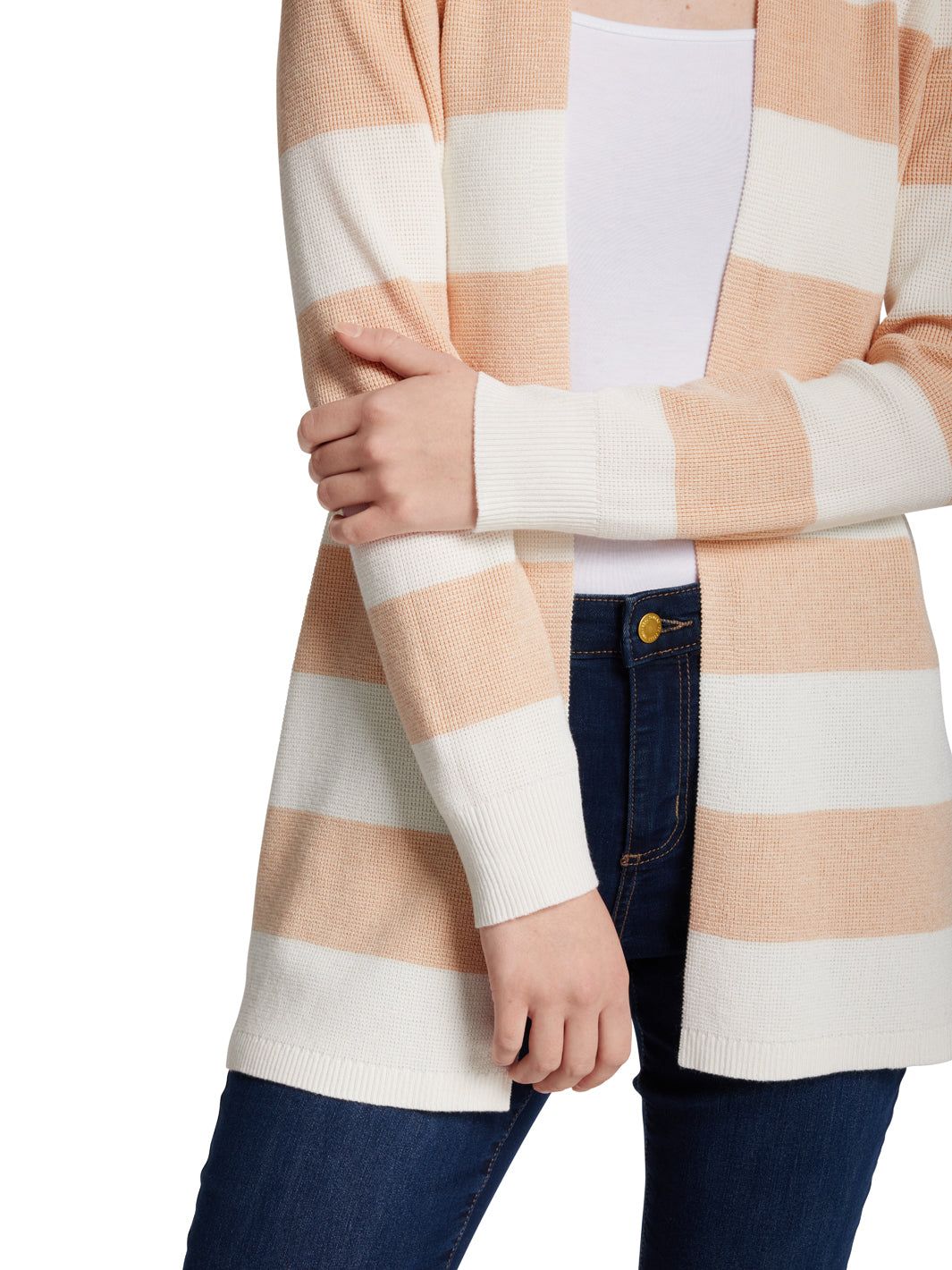 Striped Open Front Cardigan sold by Lord & Taylor product image thumbnail 4