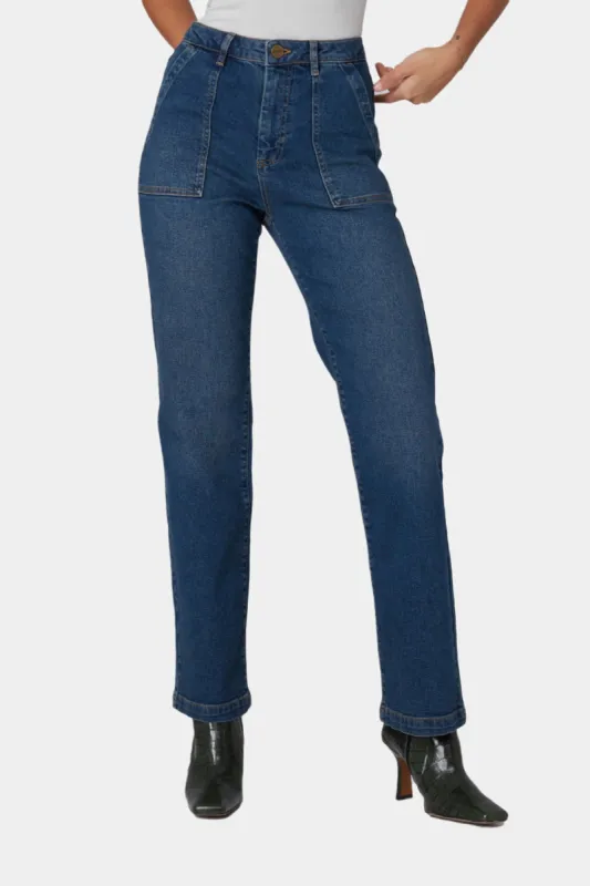 High Rise Straight Jeans sold by Lord & Taylor