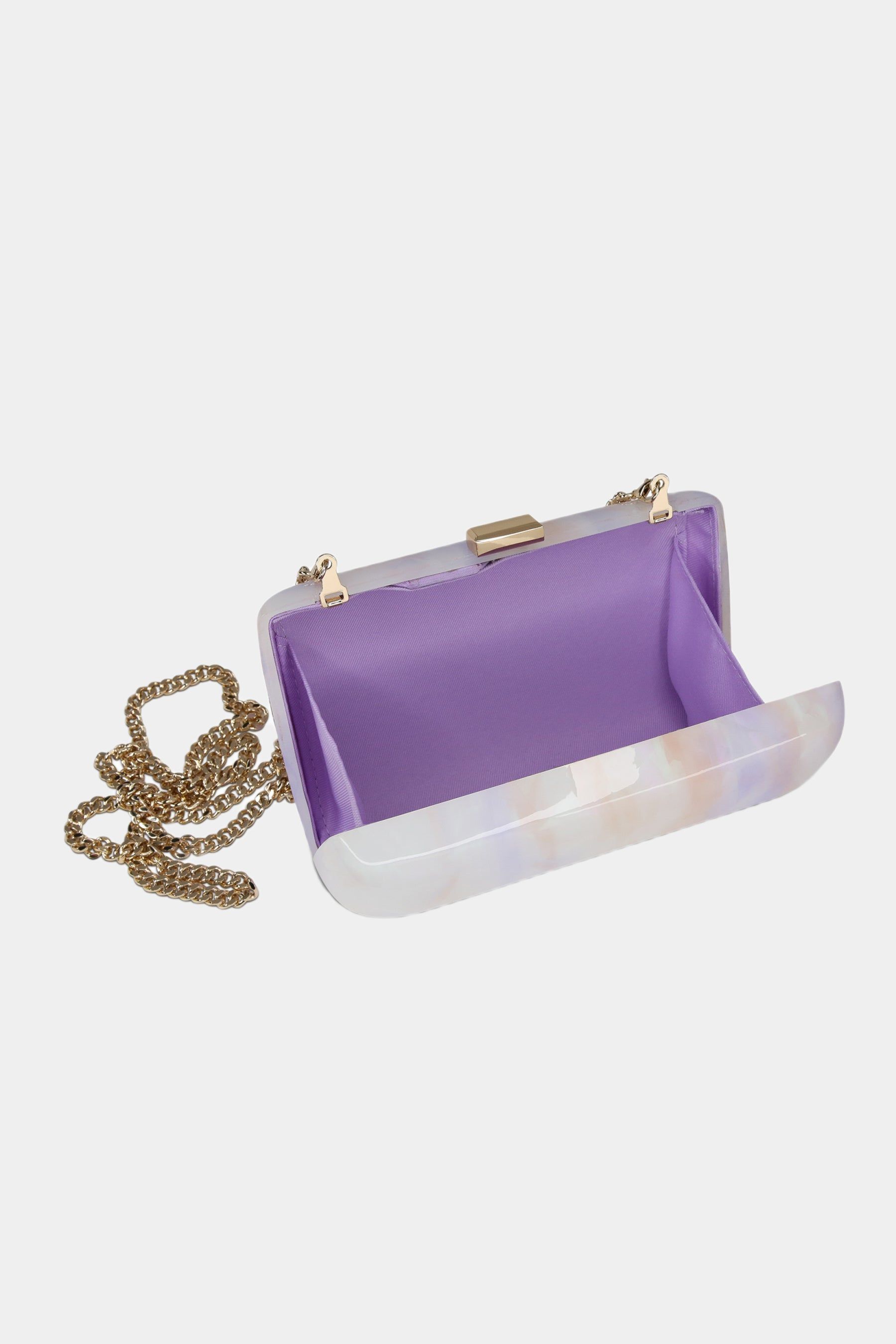 Lumi Iridescent Acrylic Minaudiere Bag sold by Lord & Taylor product image thumbnail 3