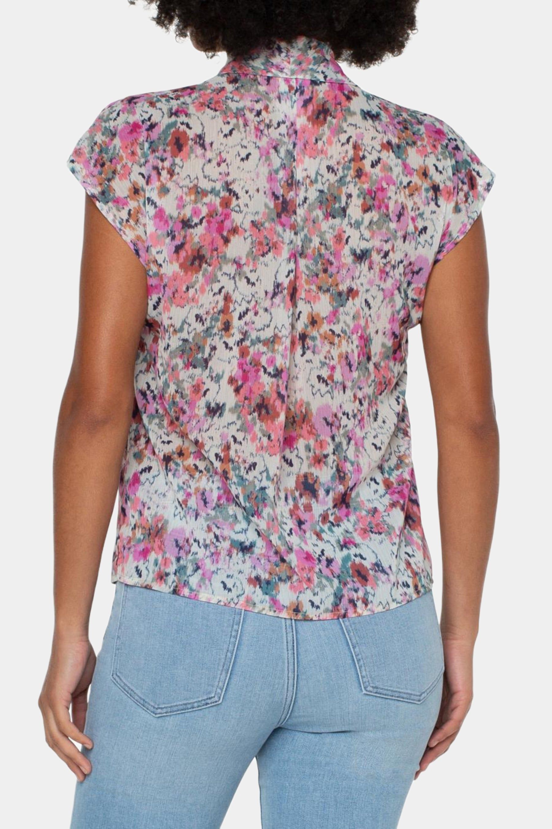 Flutter Sleeve Floral Blouse sold by Lord & Taylor product image thumbnail 3