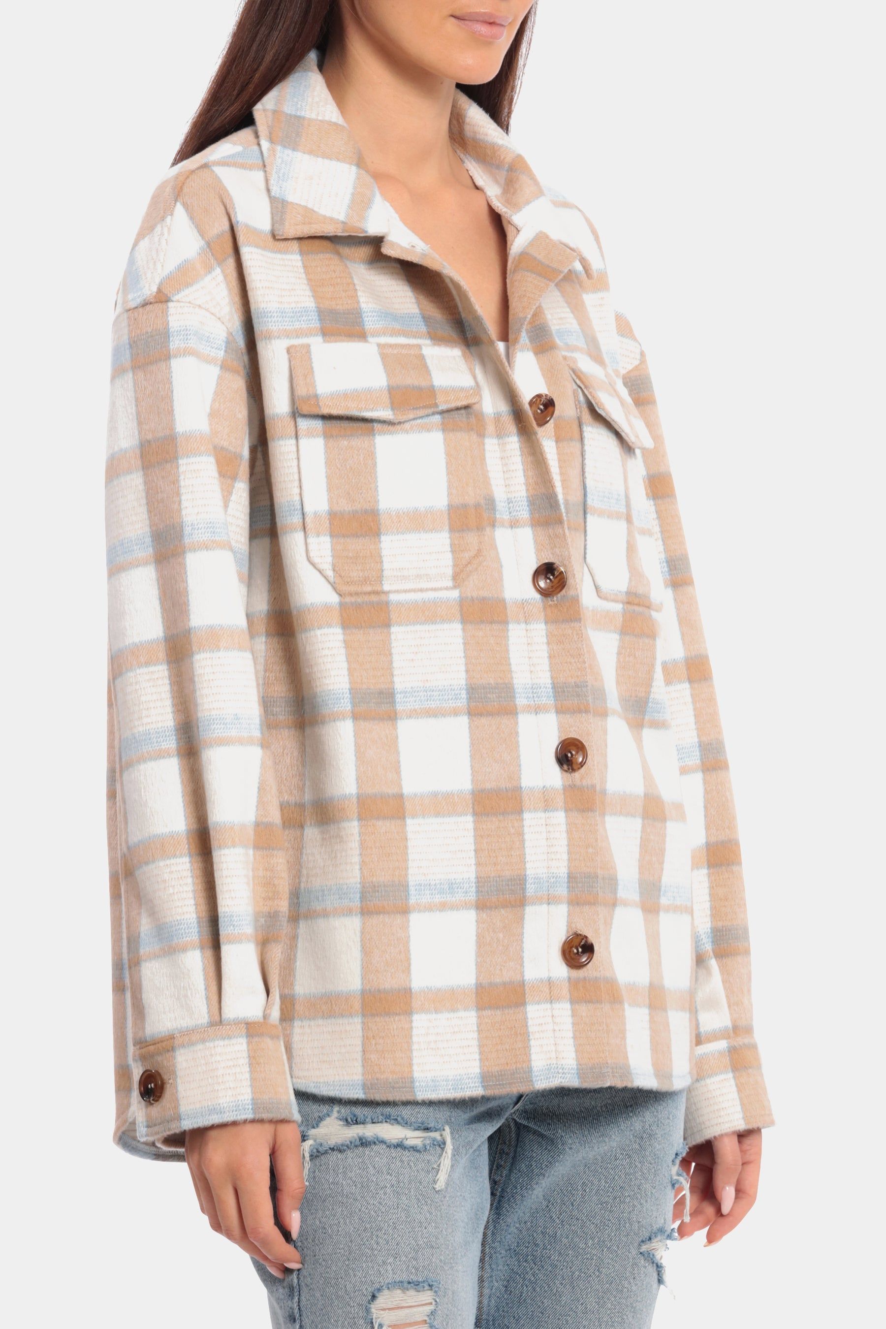 Relaxed Plaid Shacket sold by Lord & Taylor product image thumbnail 2