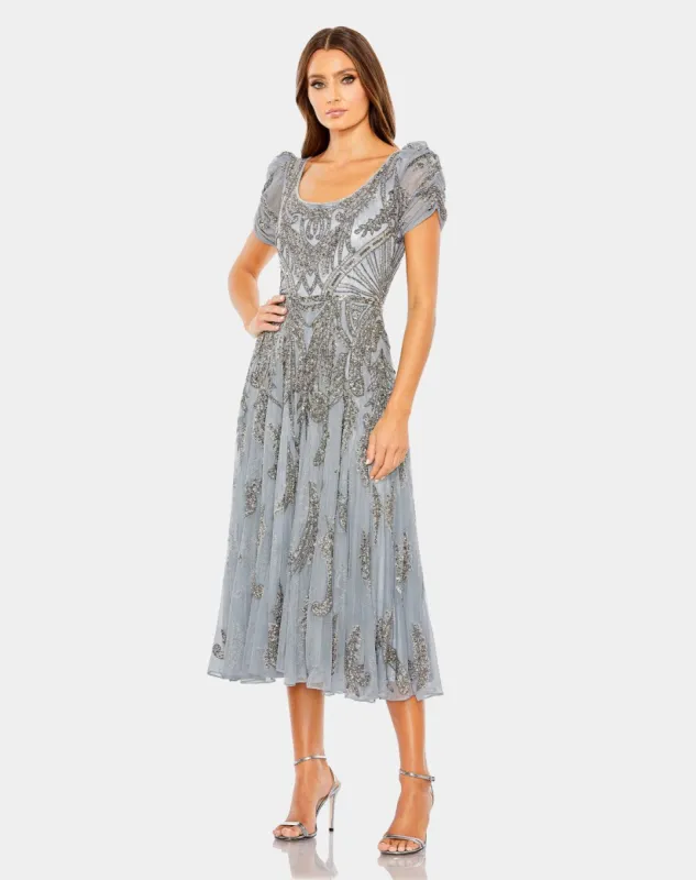 Short Sleeve Tea Length Dress sold by Lord & Taylor