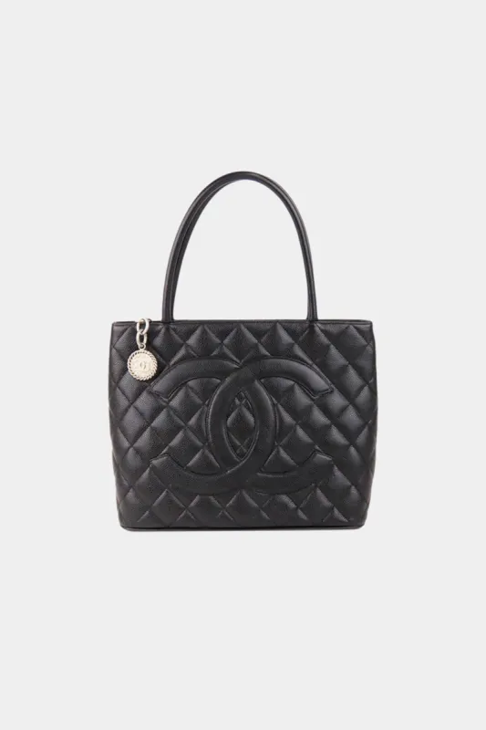 Medallion Caviar Leather Tote Bag sold by Lord & Taylor