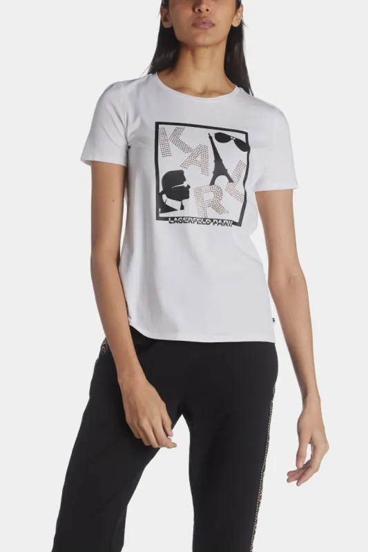 Tossed Karl Motif Tee sold by Lord & Taylor