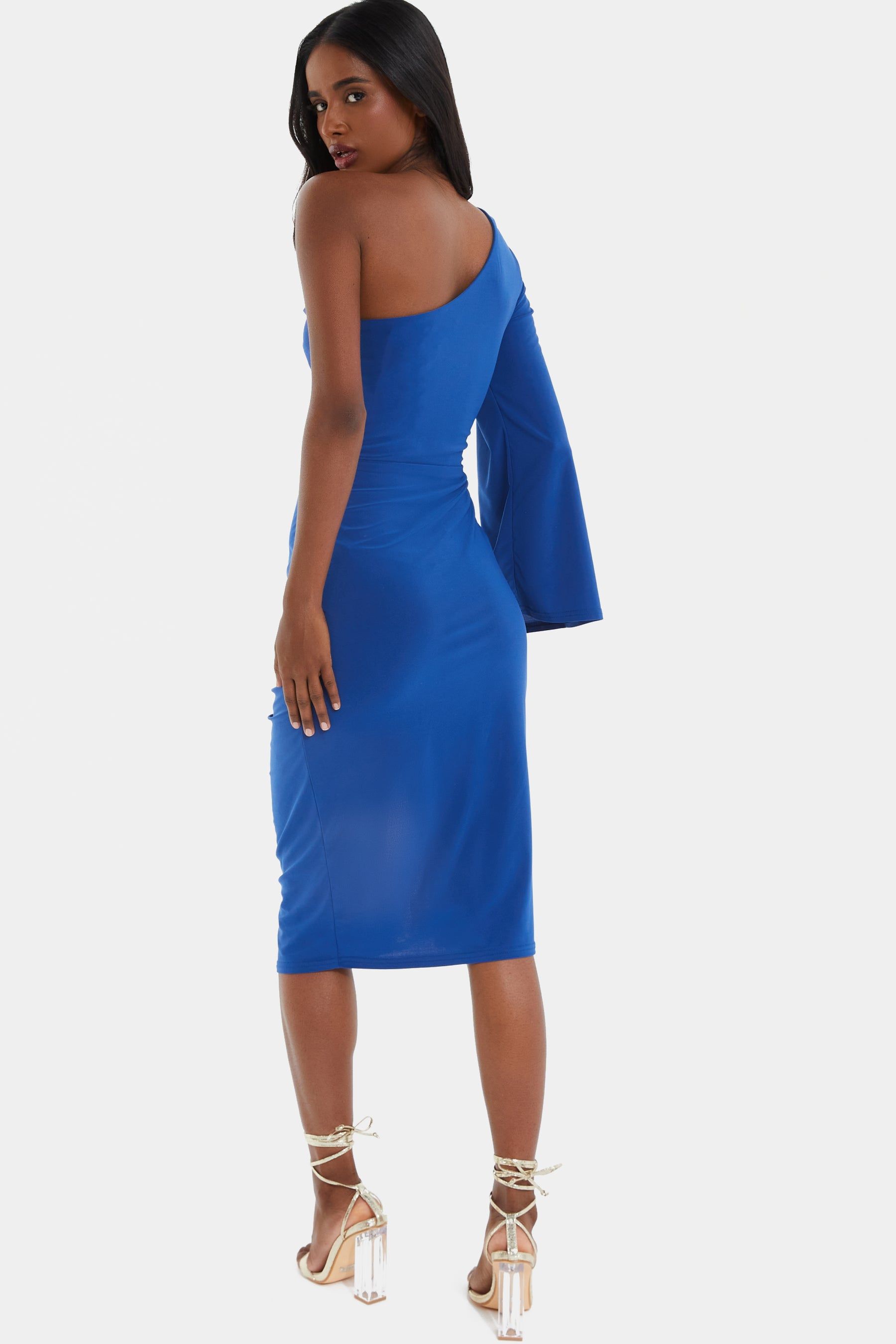 Long Sleeve One Shoulder Ruched Sheath Dress sold by Lord & Taylor product image thumbnail 5