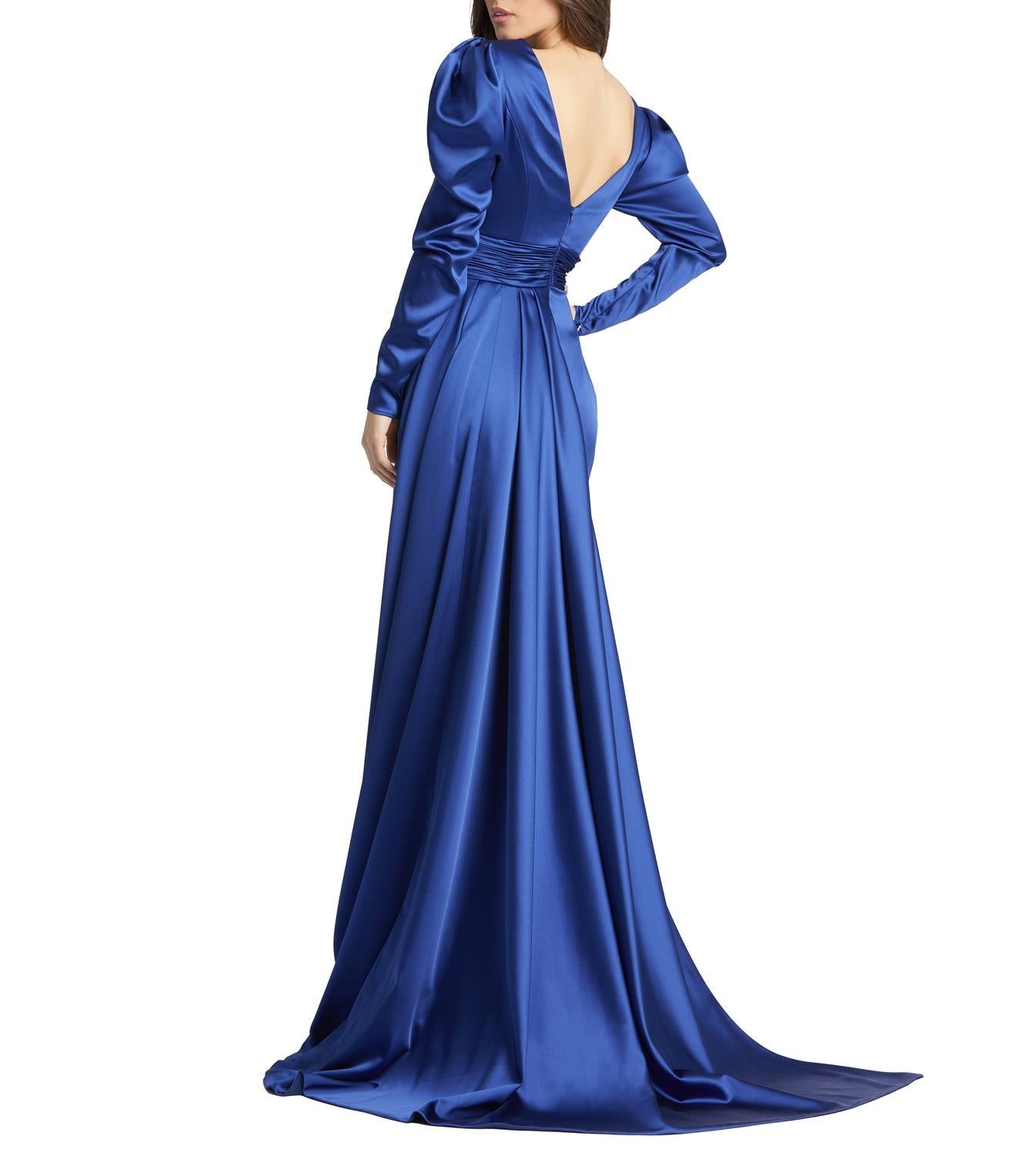 Long Sleeve Satin Gown sold by Lord & Taylor product image thumbnail 2