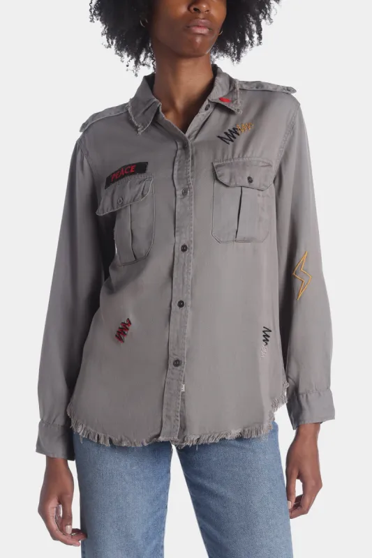 Tencel All Over Emb Stitching Shirt sold by Lord & Taylor