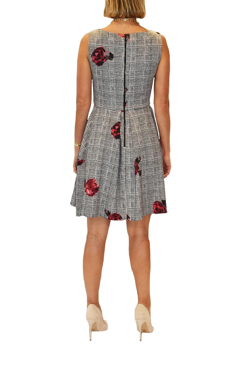 Floral Print Plaid Fit & Flare Dress sold by Lord & Taylor product image thumbnail 3