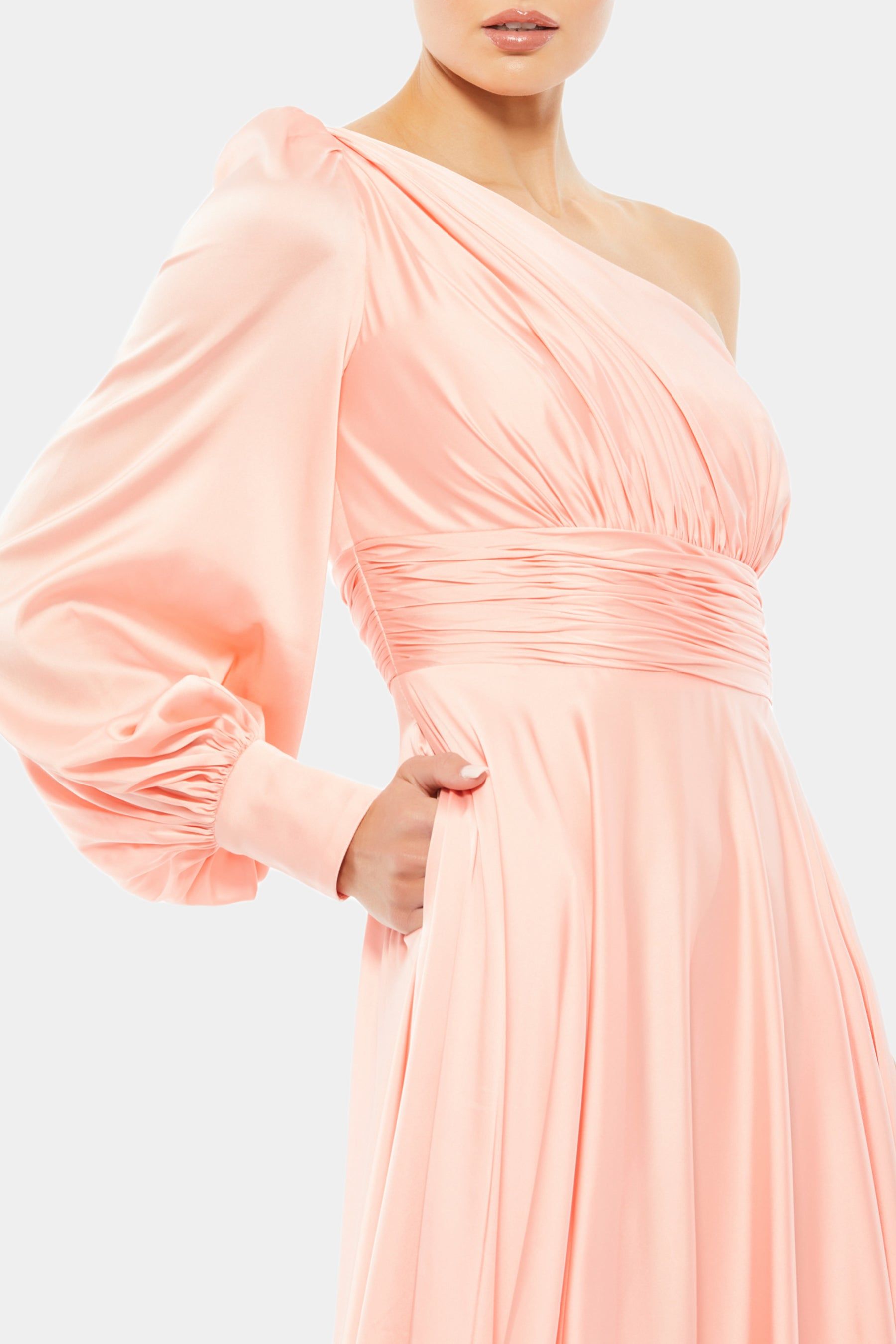 One Shoulder Bishop Sleeve Flowy Gown sold by Lord & Taylor product image thumbnail 28