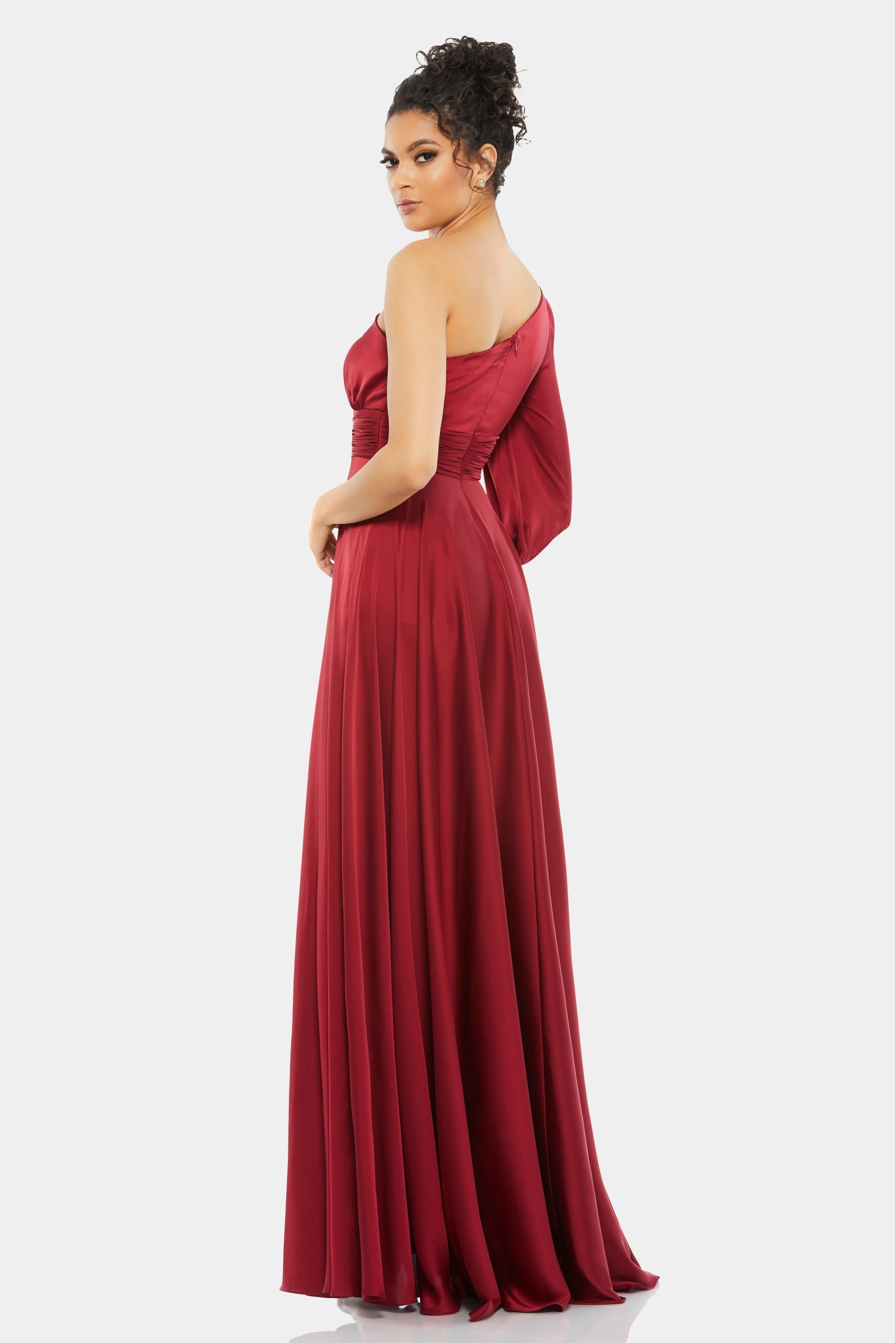 One Shoulder Bishop Sleeve Flowy Gown sold by Lord & Taylor product image thumbnail 13