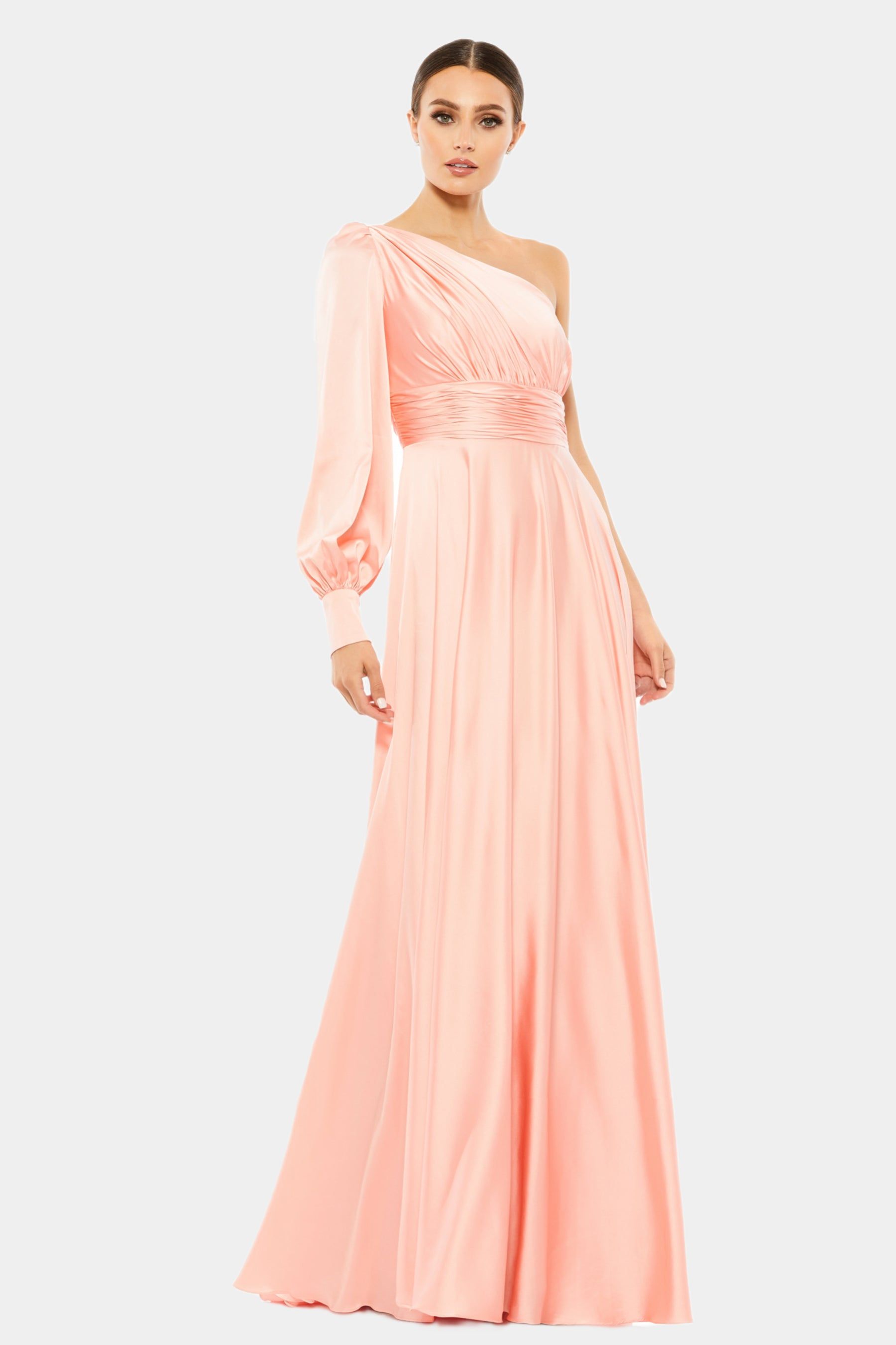One Shoulder Bishop Sleeve Flowy Gown sold by Lord & Taylor product image thumbnail 32