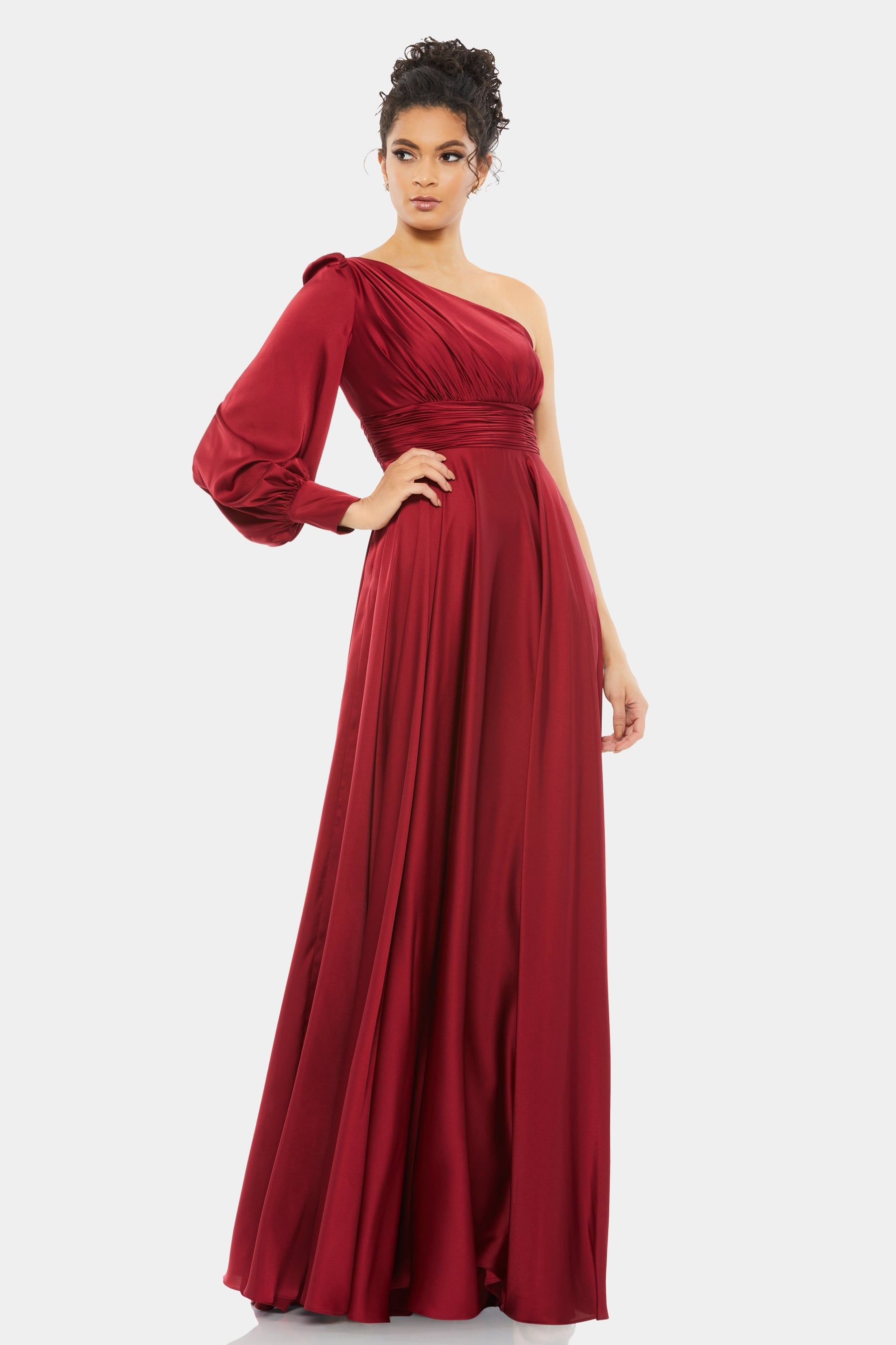 One Shoulder Bishop Sleeve Flowy Gown sold by Lord & Taylor product image thumbnail 23