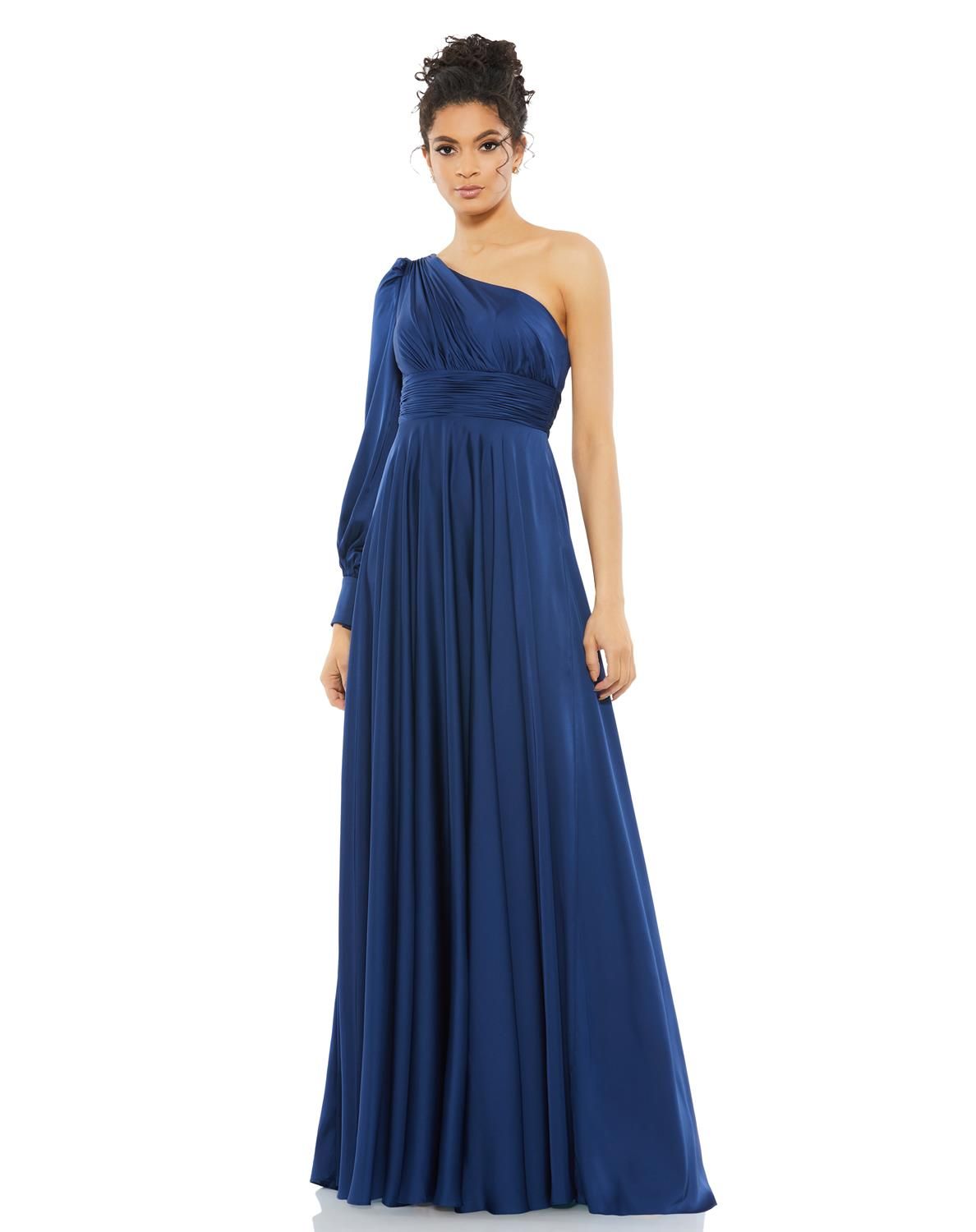 One Shoulder Bishop Sleeve Flowy Gown sold by Lord & Taylor product image thumbnail 8