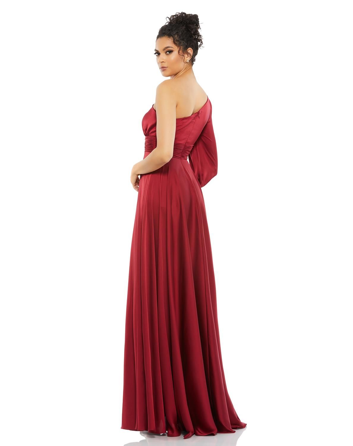 One Shoulder Bishop Sleeve Flowy Gown sold by Lord & Taylor product image thumbnail 2