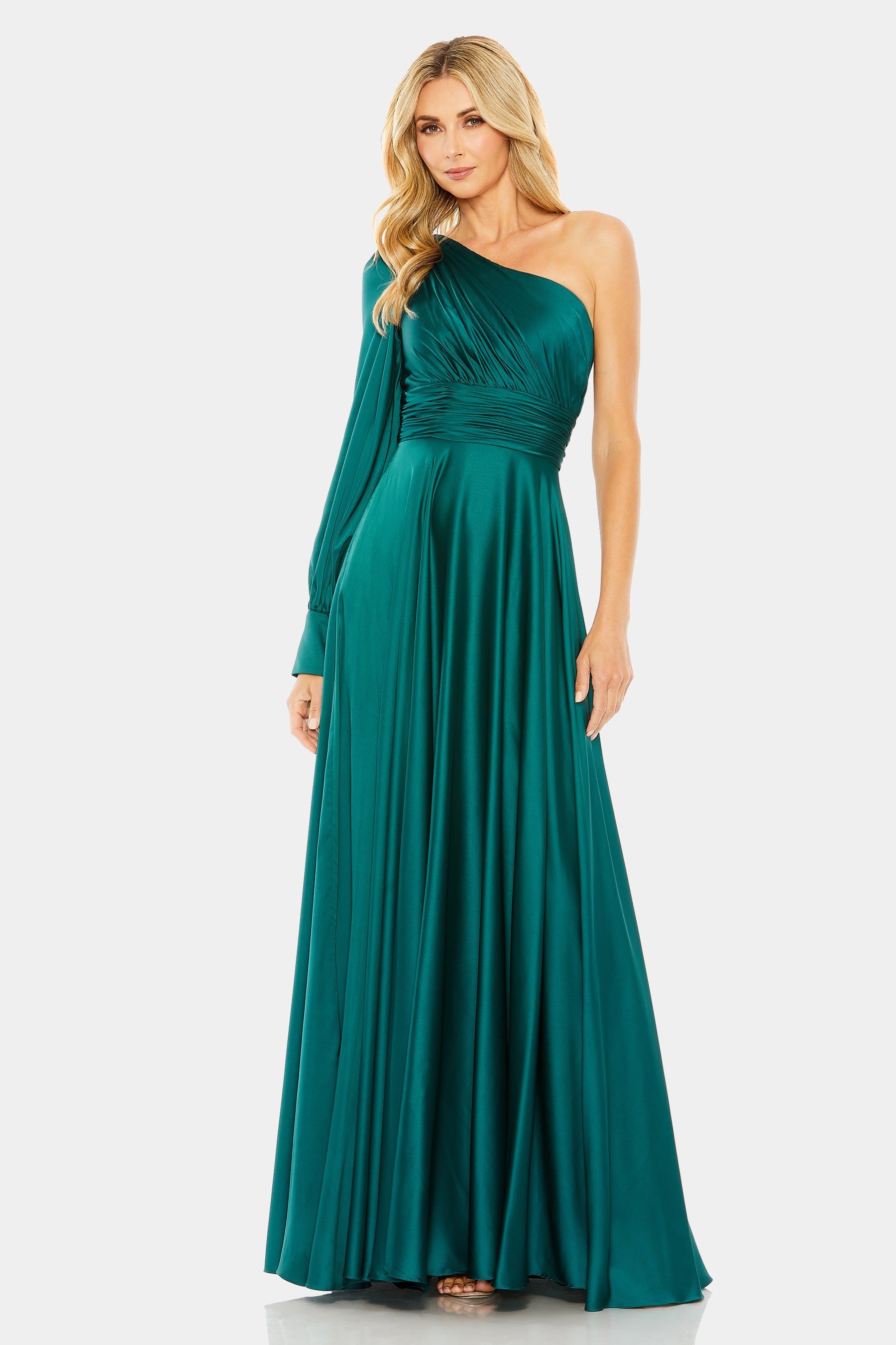 One Shoulder Bishop Sleeve Flowy Gown sold by Lord & Taylor product image thumbnail 51