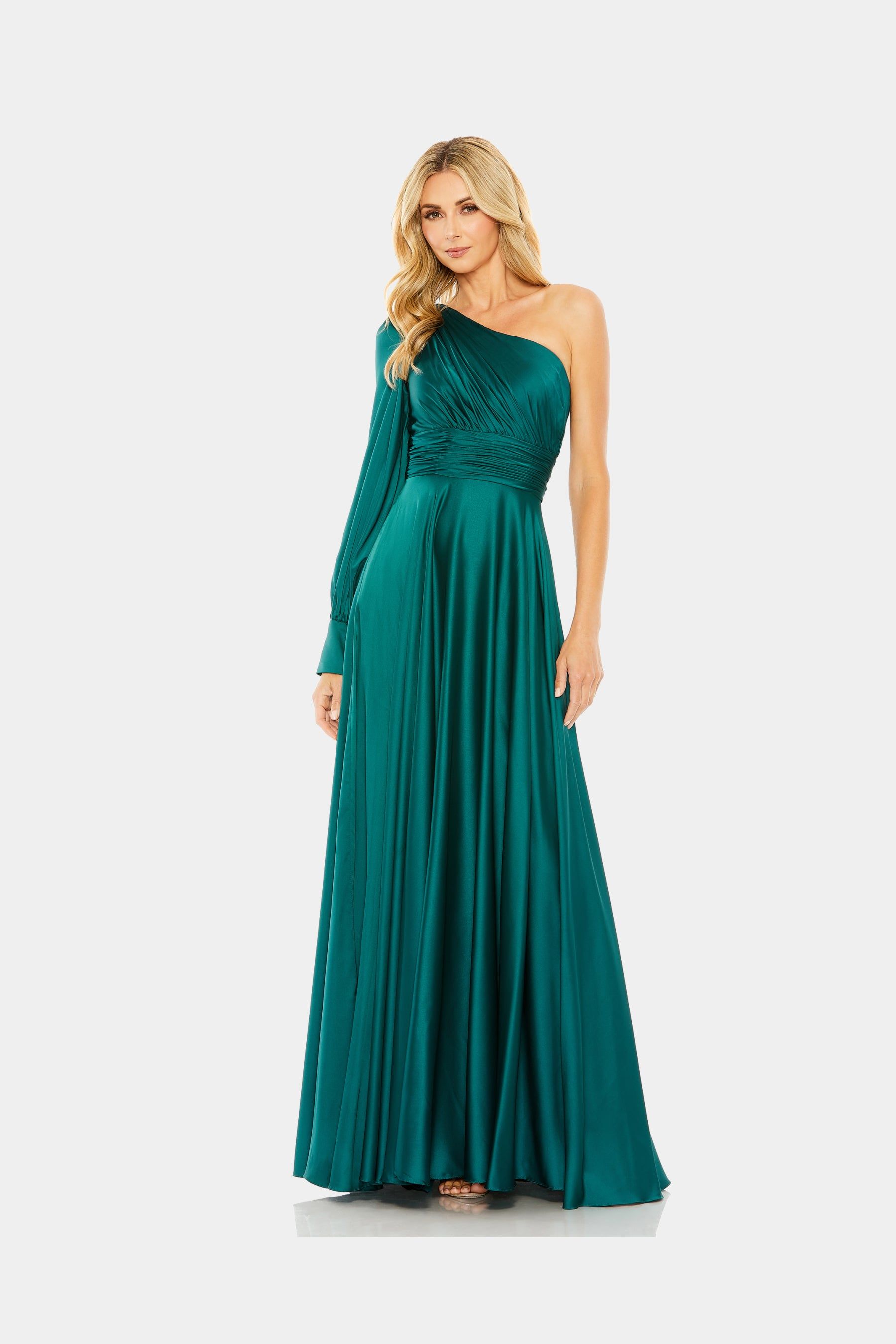 One Shoulder Bishop Sleeve Flowy Gown sold by Lord & Taylor product image thumbnail 45