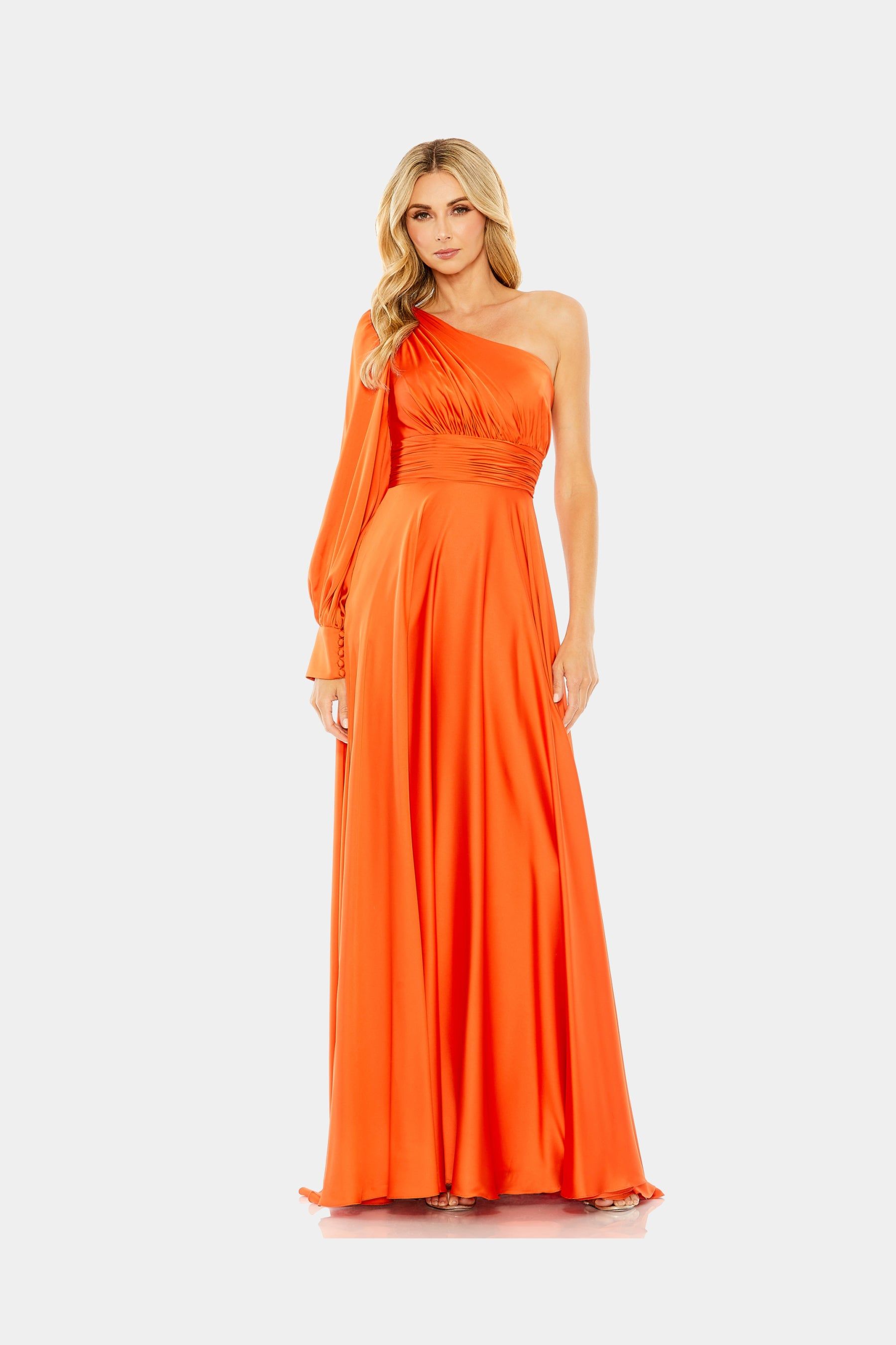 One Shoulder Bishop Sleeve Flowy Gown sold by Lord & Taylor product image thumbnail 42