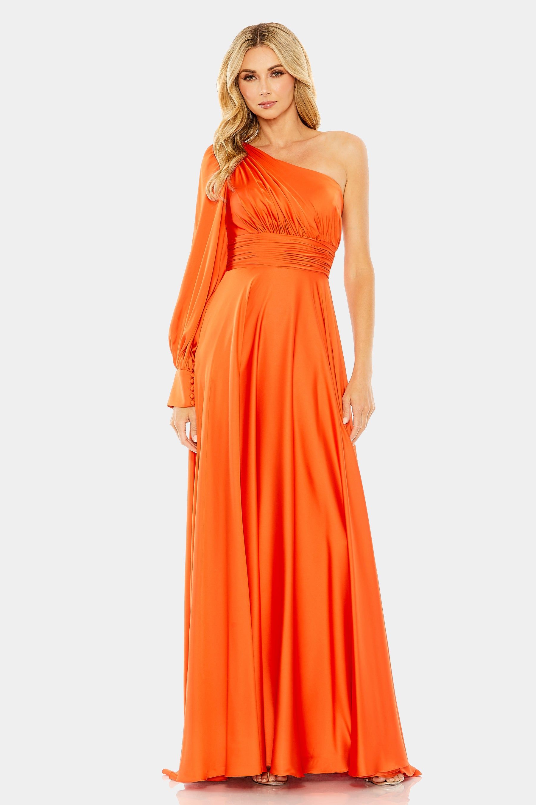 One Shoulder Bishop Sleeve Flowy Gown sold by Lord & Taylor product image thumbnail 39
