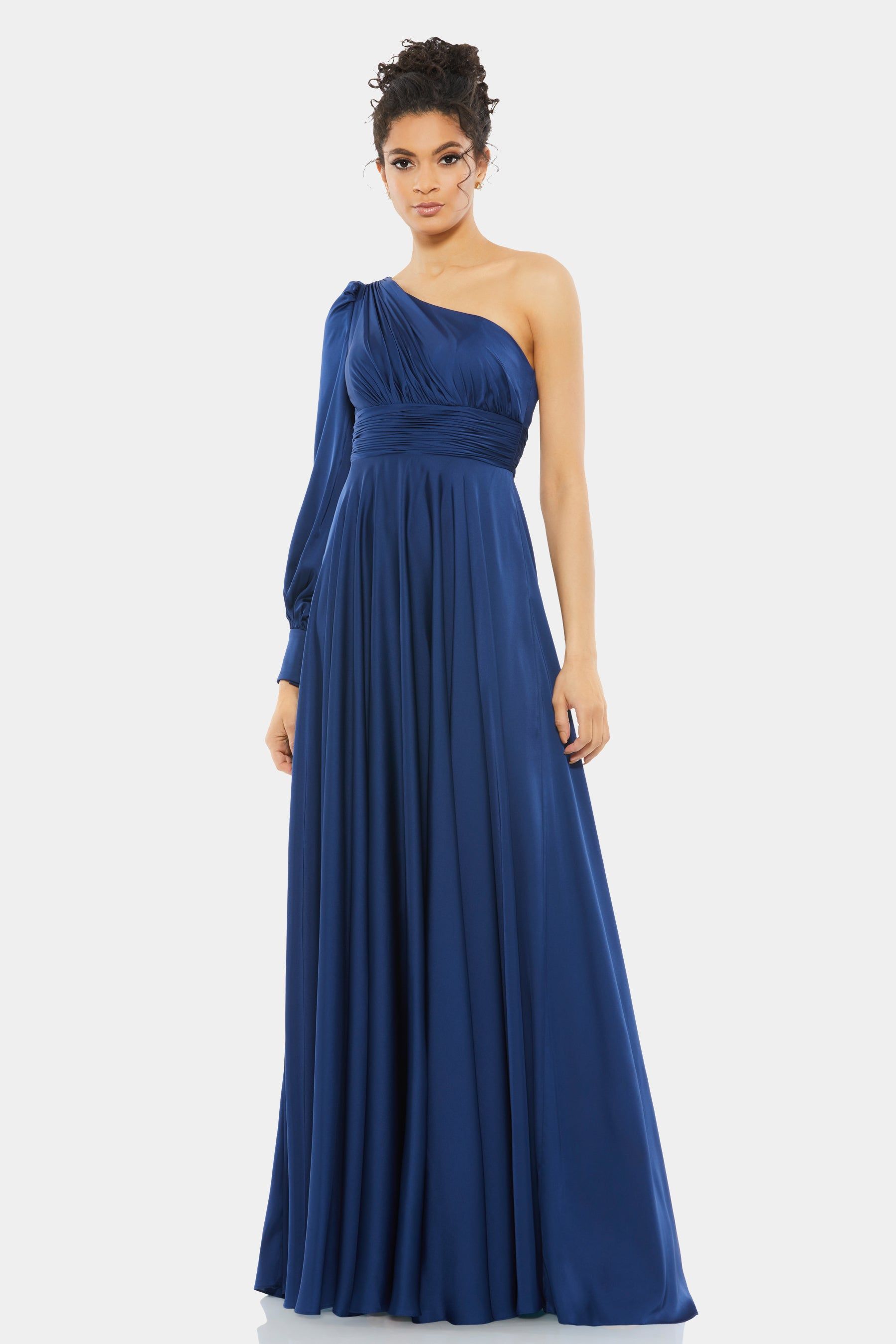 One Shoulder Bishop Sleeve Flowy Gown sold by Lord & Taylor product image thumbnail 30