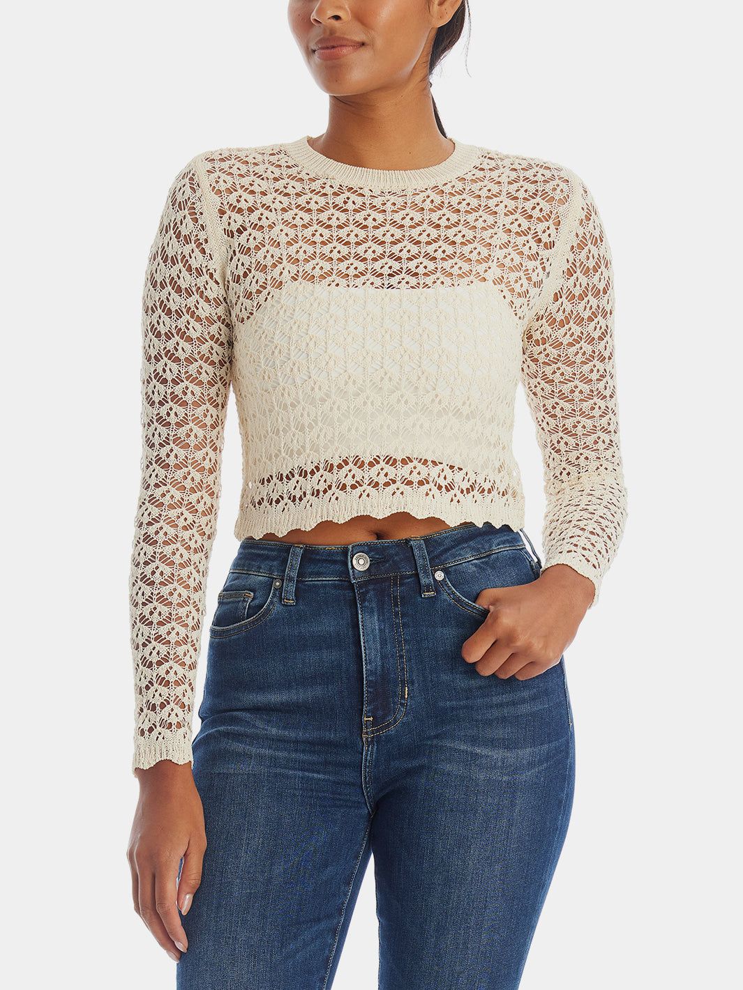 Bailey Crochet Lace Sweater sold by Lord & Taylor product image thumbnail 3