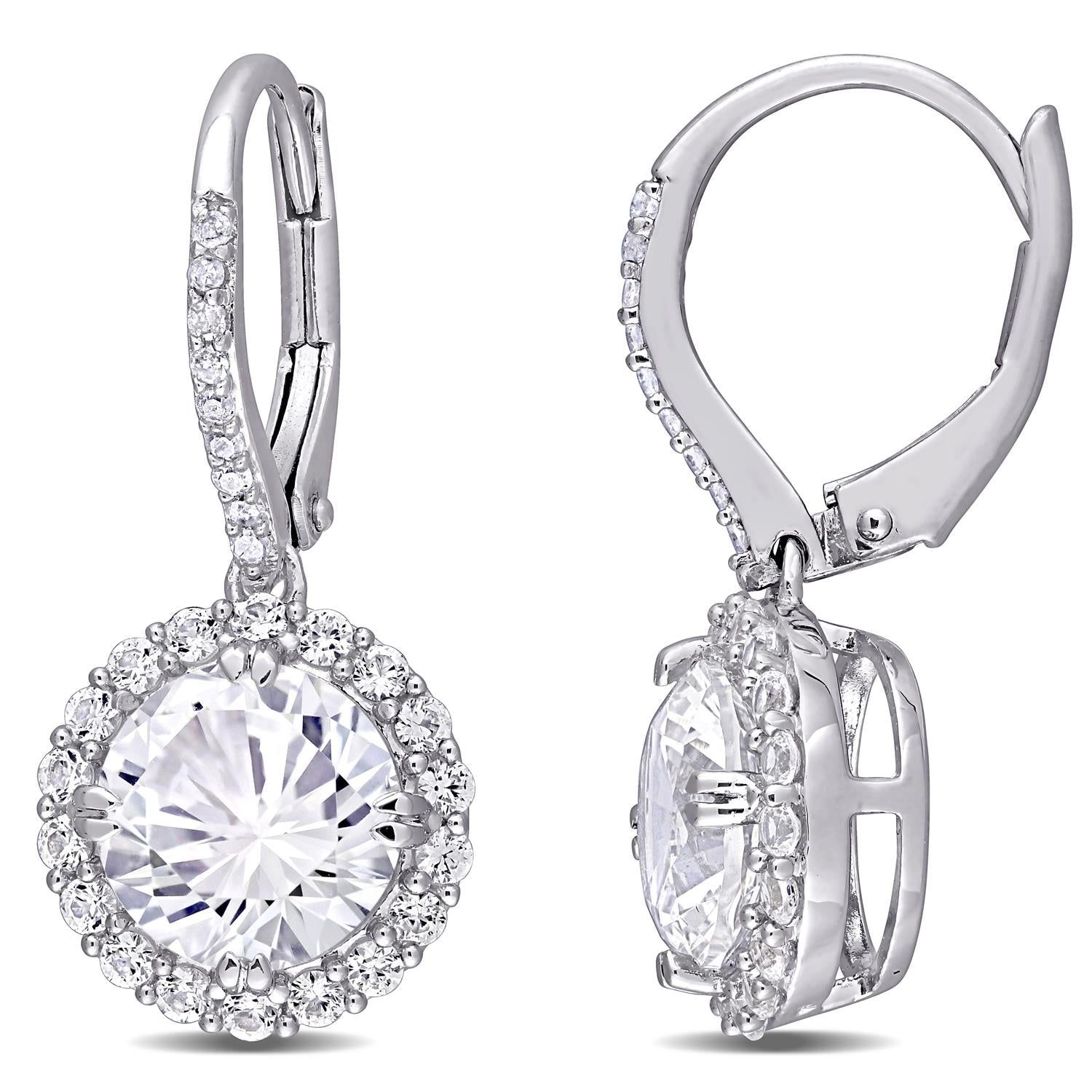 Created White Sapphire and Diamond Earrings sold by Lord & Taylor