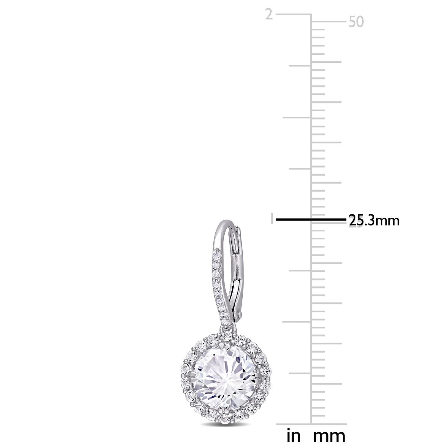 Created White Sapphire and Diamond Earrings sold by Lord & Taylor product image thumbnail 2