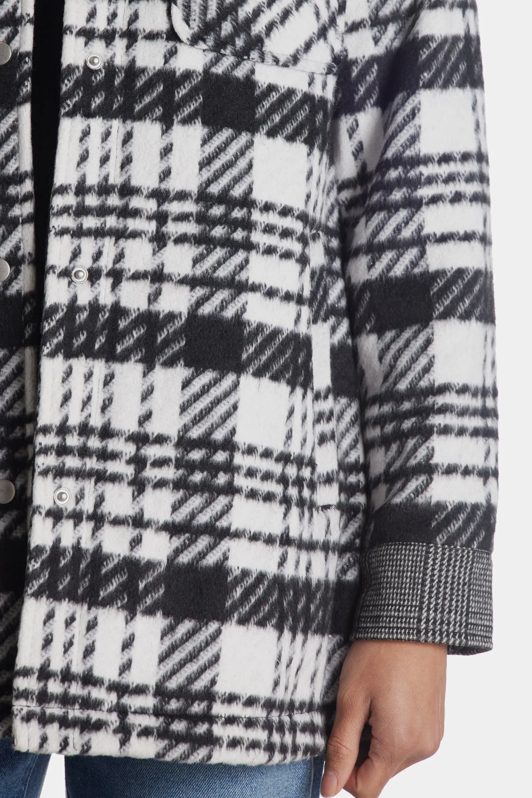 Oversized Contrast Plaid Shacket sold by Lord & Taylor product image thumbnail 5