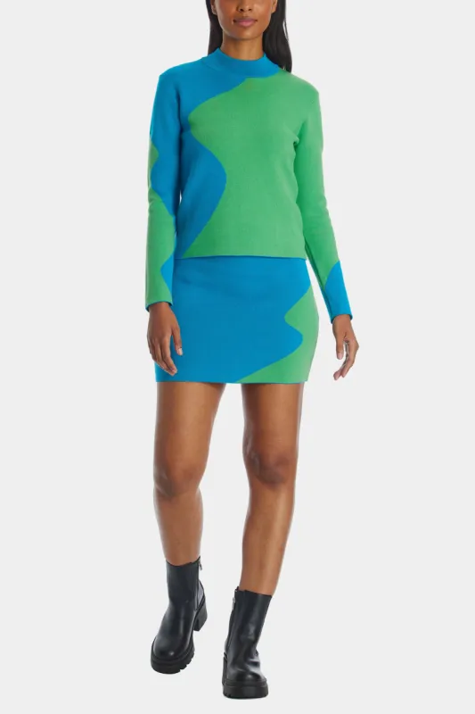 Colorblock Knit Mini Skirt sold by Lord & Taylor