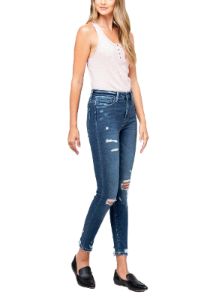 High Rise Distressed Crop Skinny Jean sold by Lord & Taylor