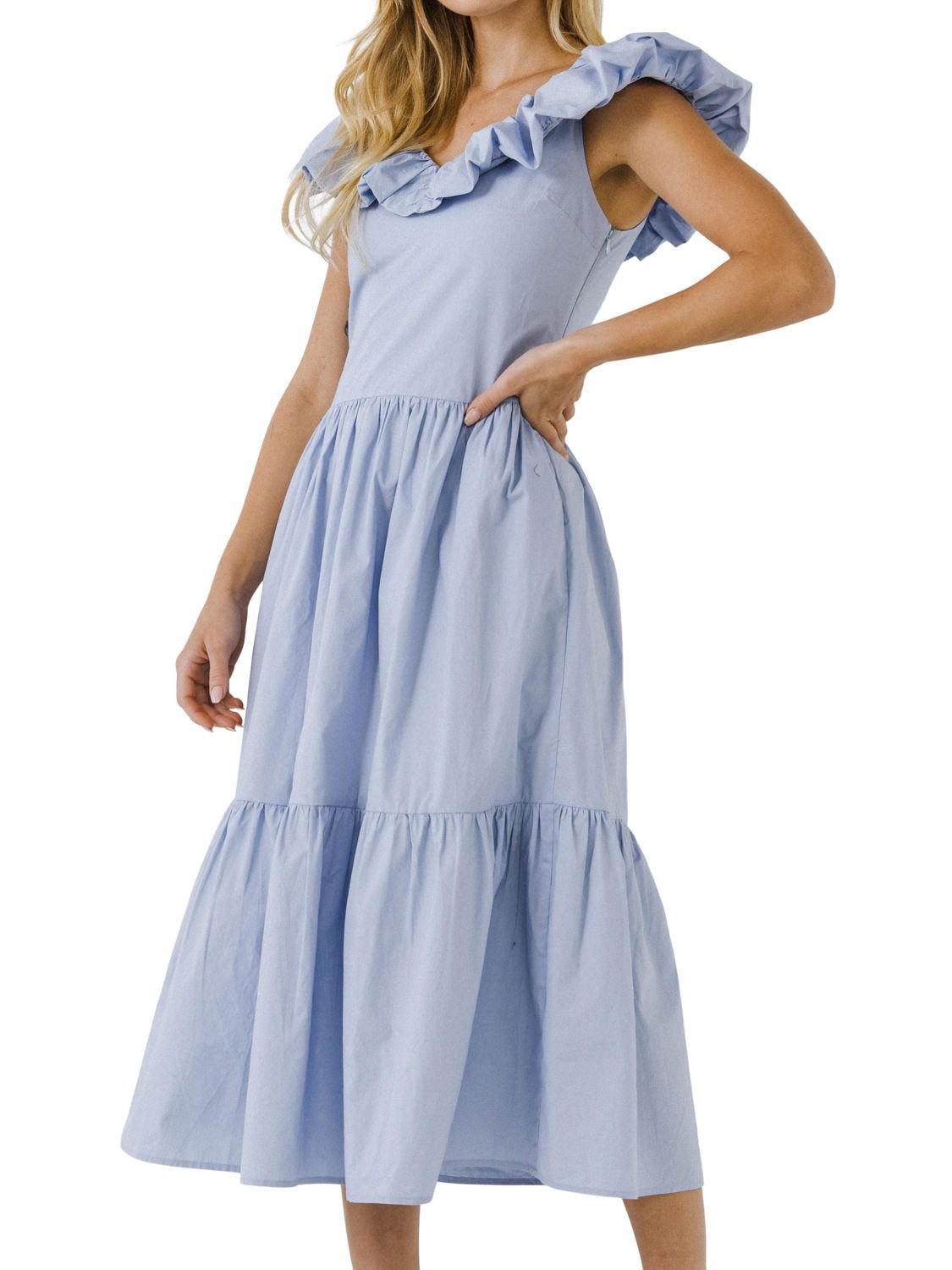 Ruffled Midi Dress sold by Lord & Taylor product image thumbnail 3