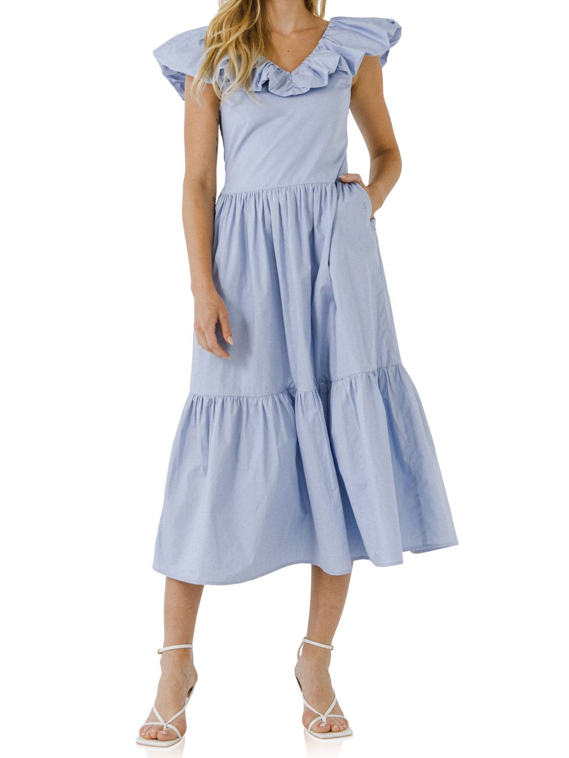 Ruffled Midi Dress sold by Lord & Taylor product image thumbnail 9