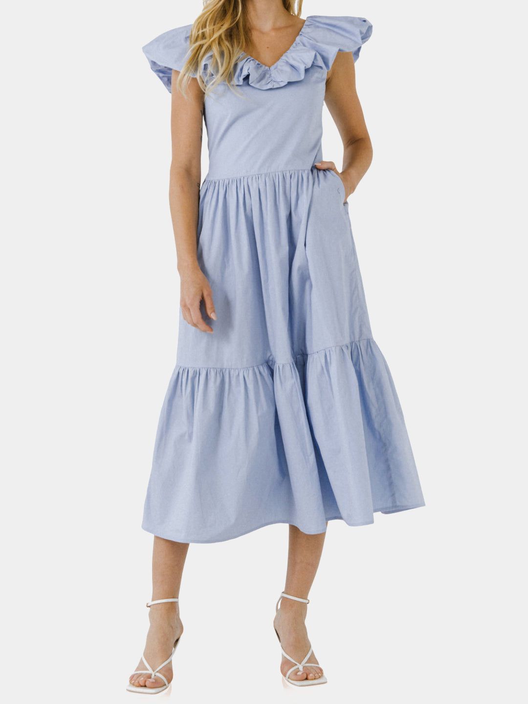 Ruffled Midi Dress sold by Lord & Taylor