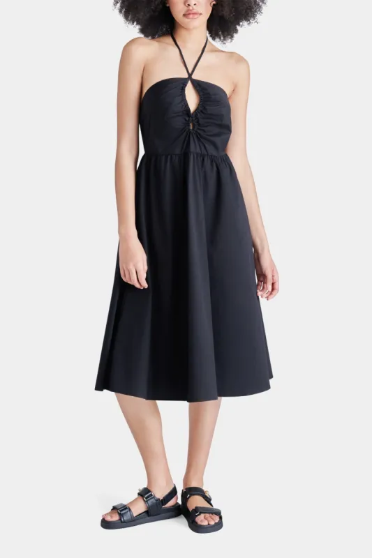 Anais Halter Neck Eyelet Sleeveless Midi Dress sold by Lord & Taylor