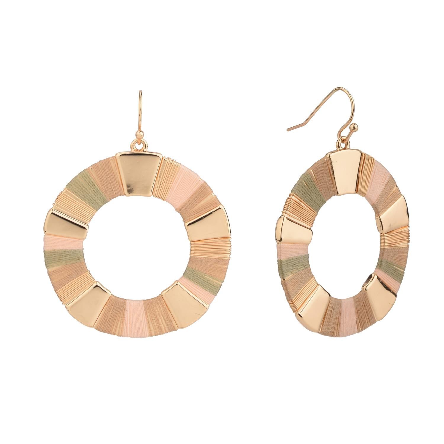 Thread Wrapped Disc Earring sold by Lord & Taylor