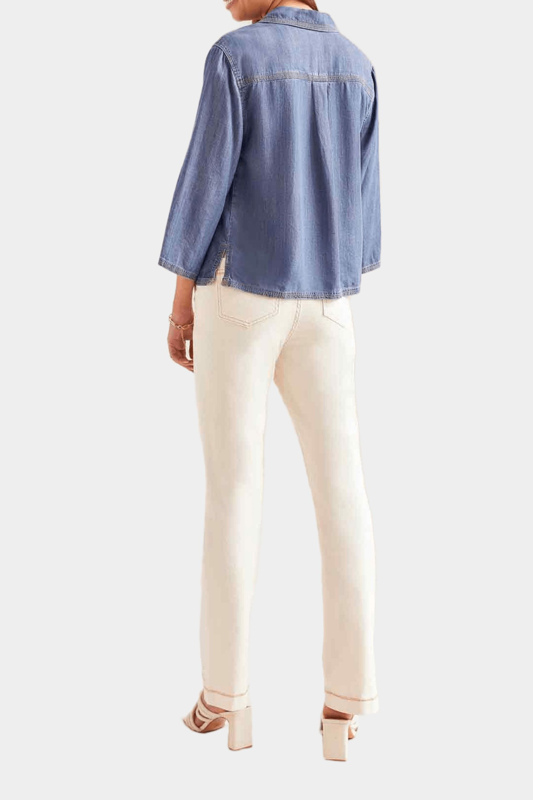 Elbow Sleeve Pop Over Lace Up Blouse sold by Lord & Taylor product image thumbnail 3