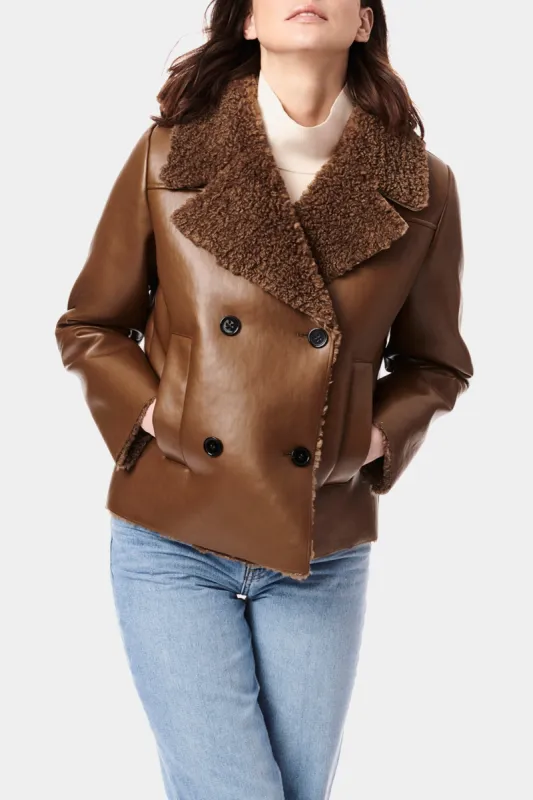 Faux Sherpa Double breasted Jacket sold by Lord & Taylor