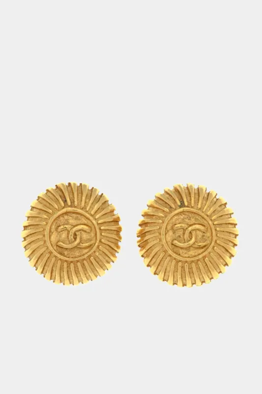 CC Logo Round Clip-On Earrings sold by Lord & Taylor