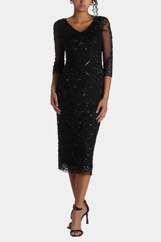 Midi Length Beaded Dress sold by Lord & Taylor
