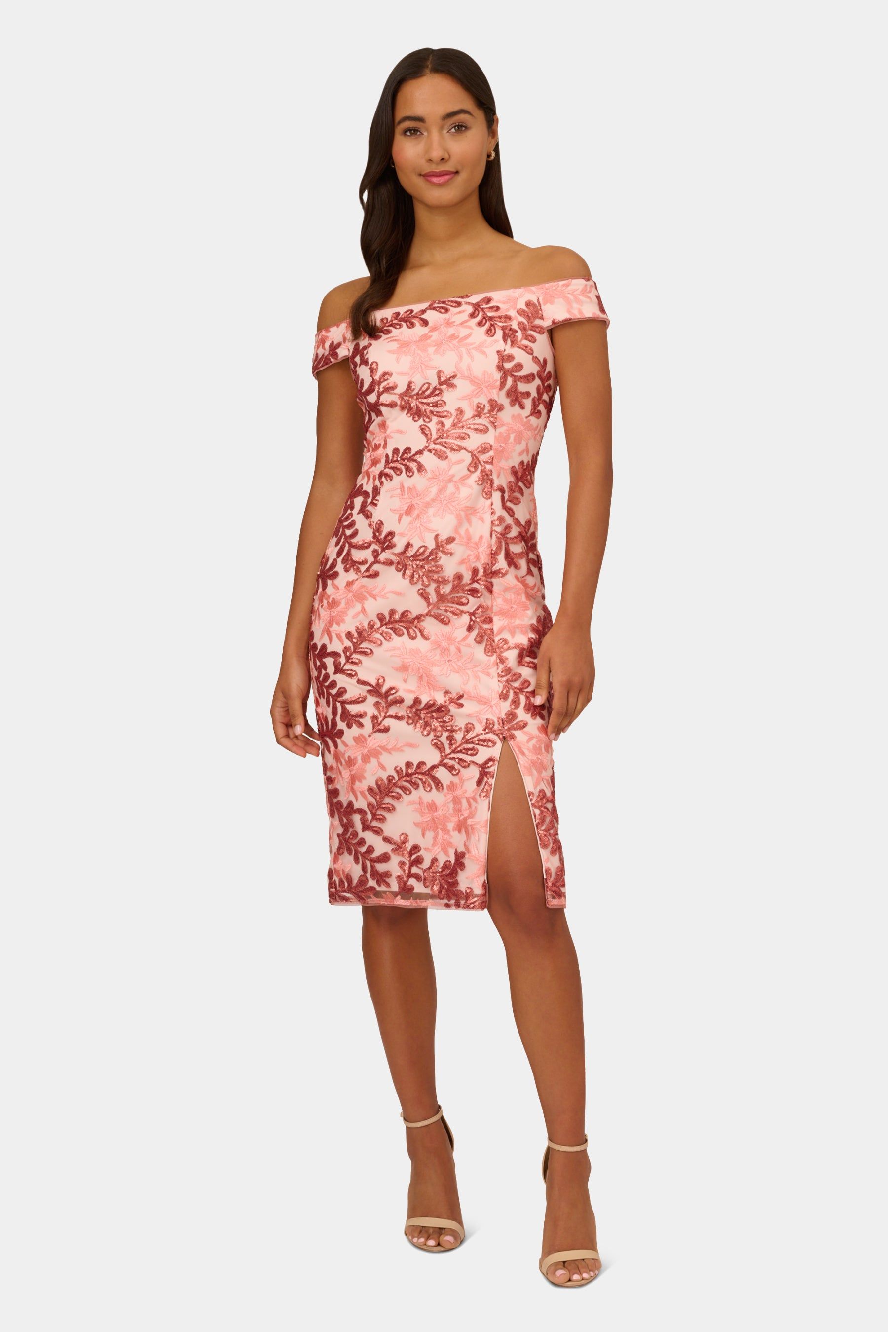 Sequin Embroidered Midi Dress sold by Lord & Taylor