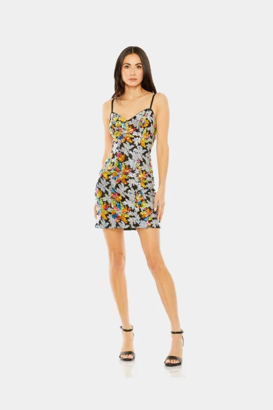 Sequined Floral Detail Dress sold by Lord & Taylor