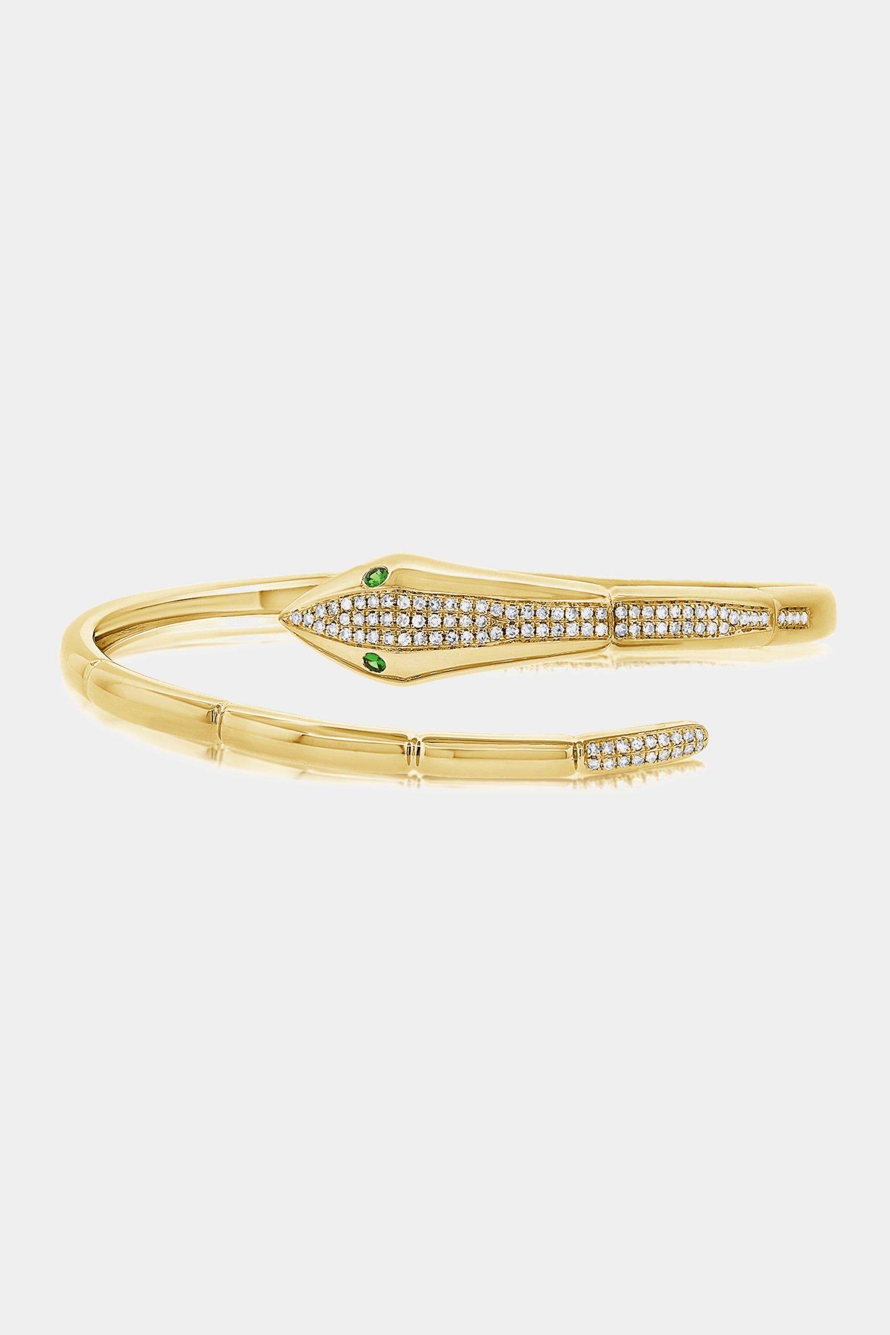 Diamond & Tsavorite Snake Bangle sold by Lord & Taylor