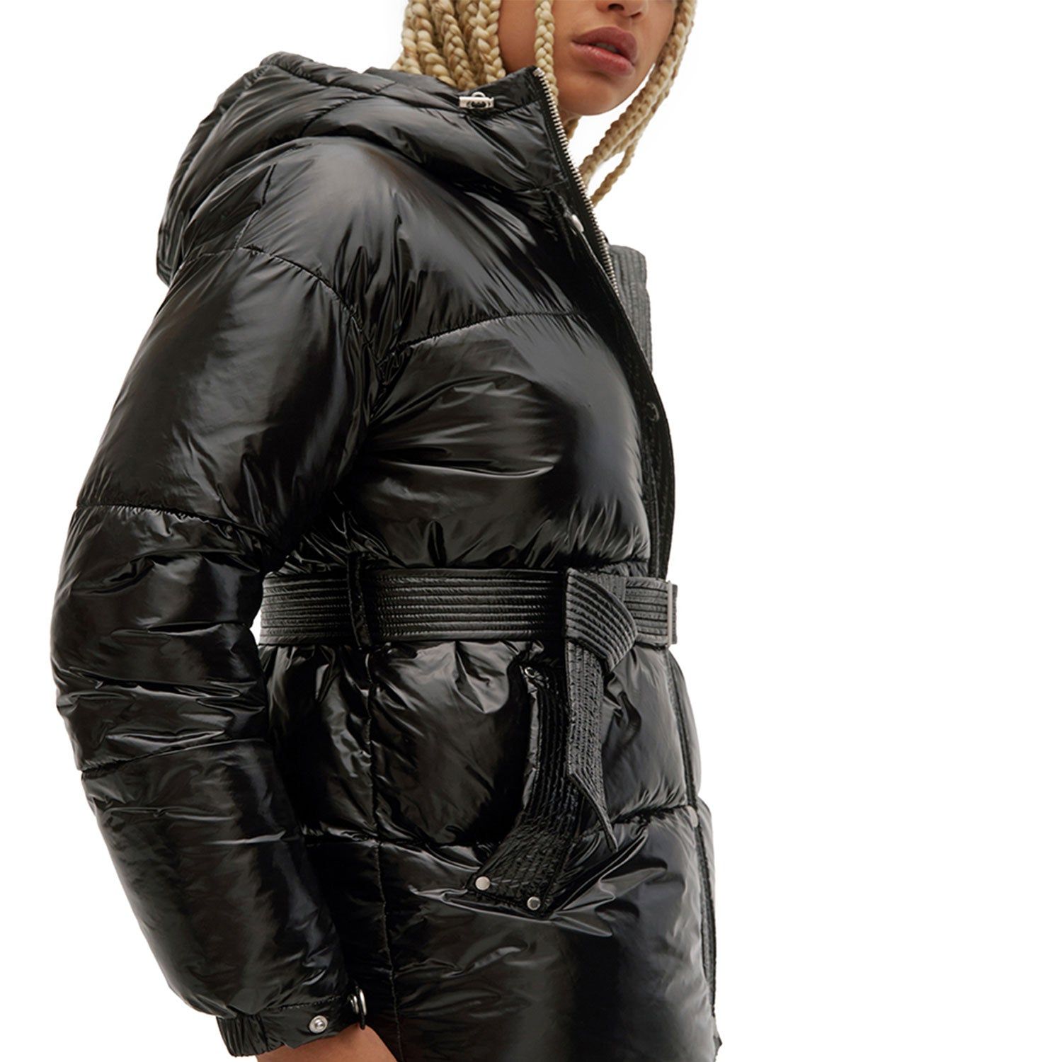 Mid Length Puffer W/Fixed Hood, Self Removable Belt sold by Lord & Taylor product image thumbnail 3