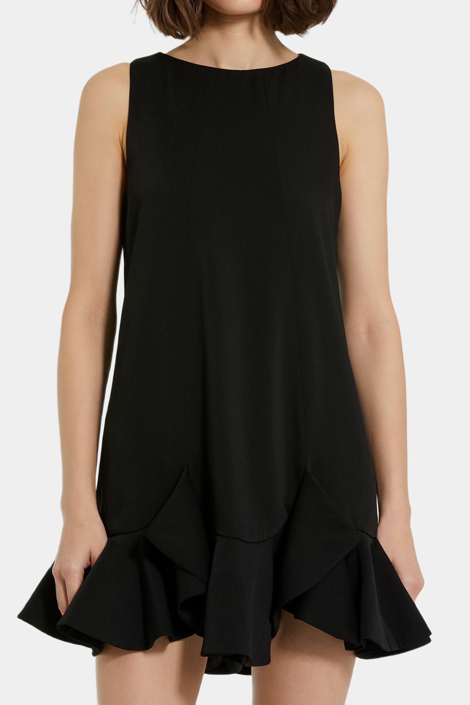 Crepe Sleeveless Mini Dress With Ruffle Hem sold by Lord & Taylor product image thumbnail 4