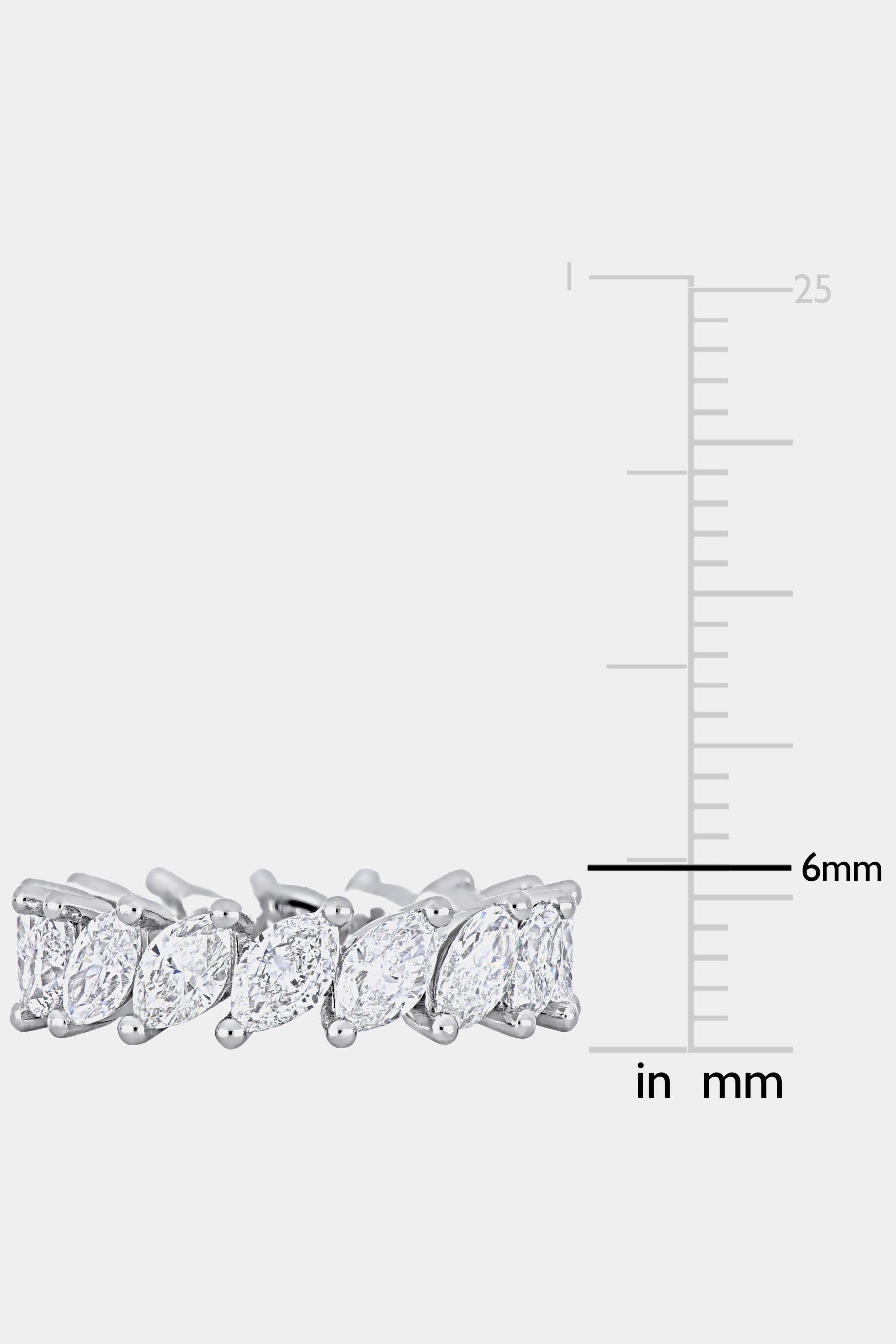 Diamond Marquise Cut Eternity 18k White Gold Ring sold by Lord & Taylor product image thumbnail 4