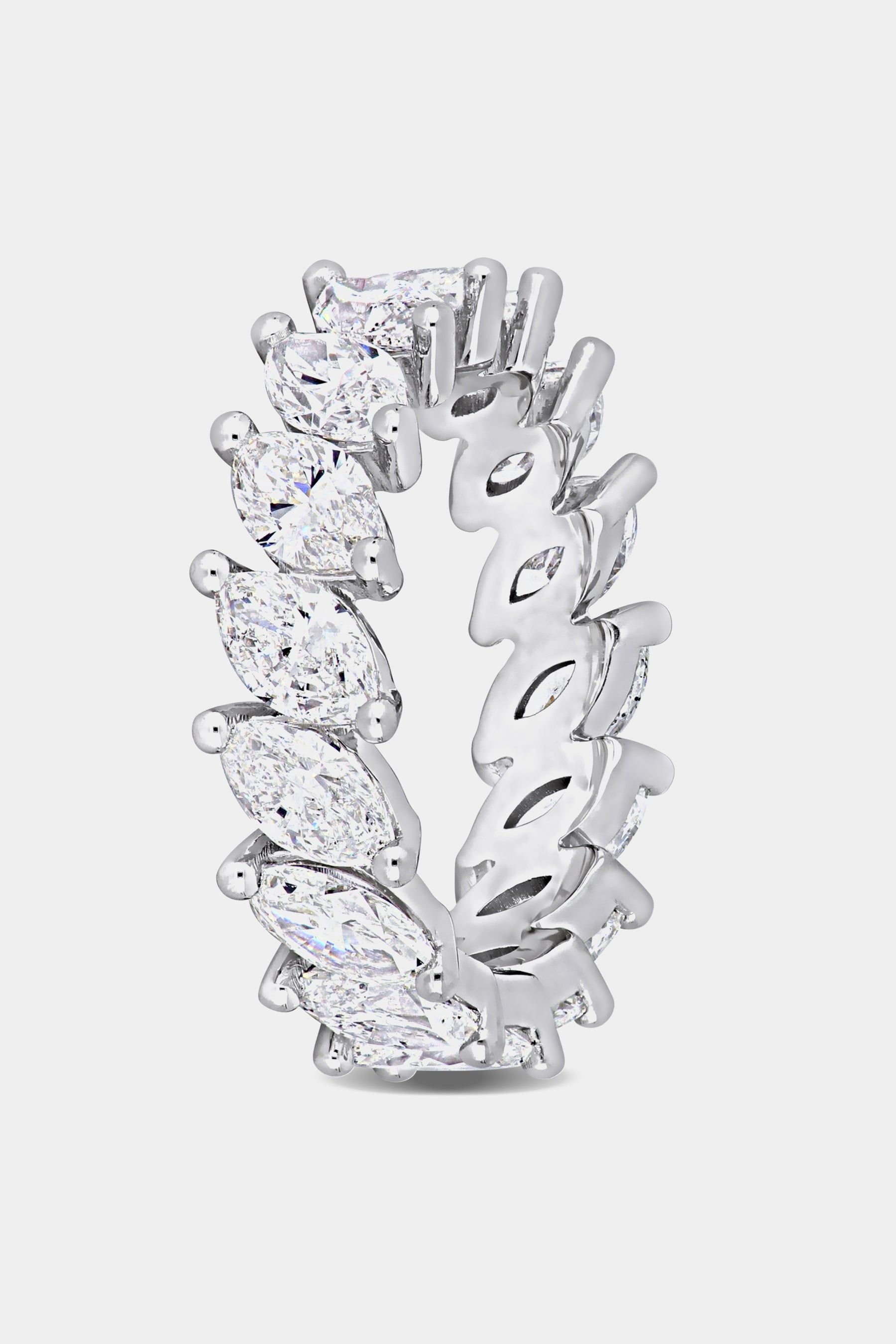 Diamond Marquise Cut Eternity 18k White Gold Ring sold by Lord & Taylor product image thumbnail 2