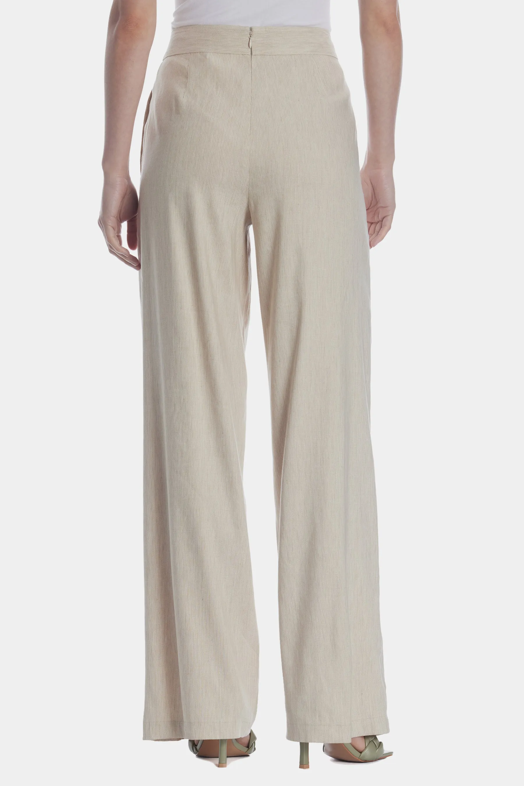 Striped Linen Wide Leg Pants sold by Lord & Taylor product image thumbnail 3