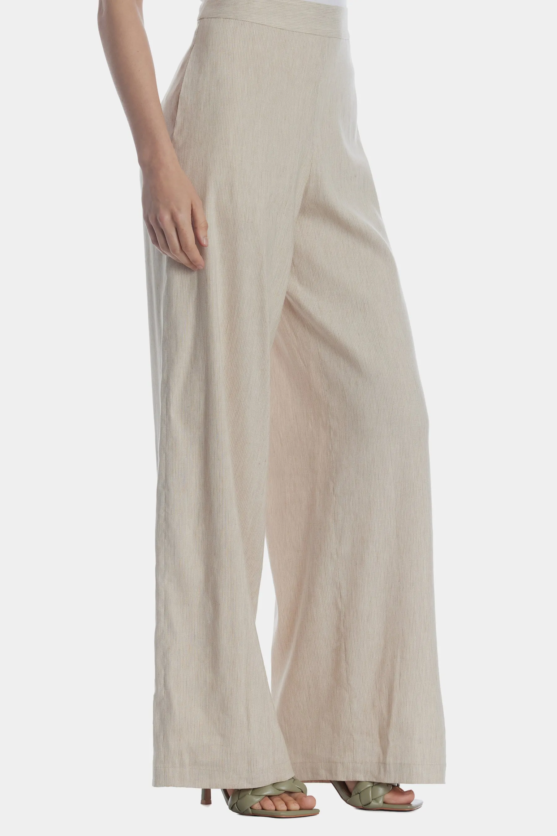 Striped Linen Wide Leg Pants sold by Lord & Taylor product image thumbnail 4