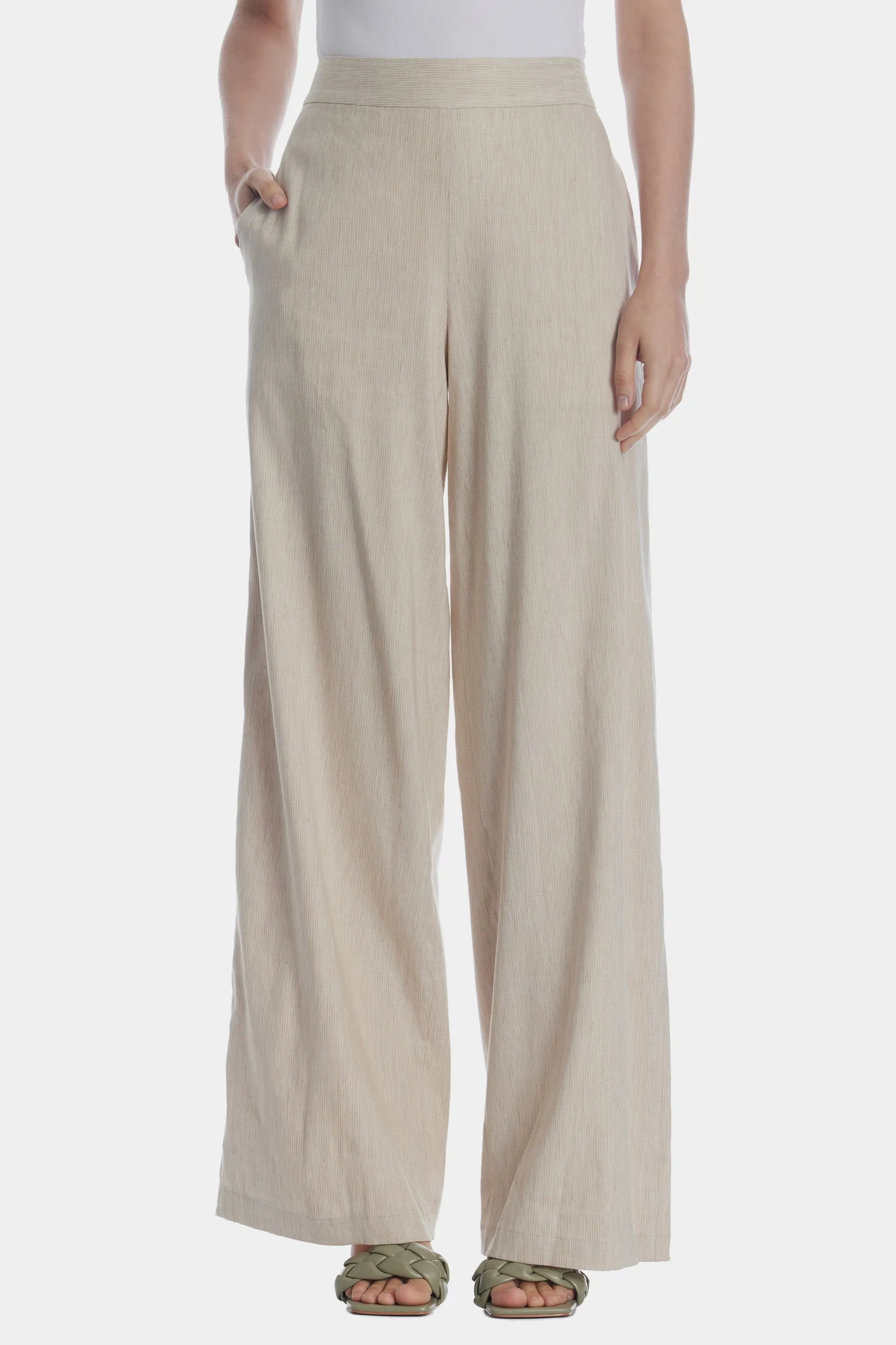 Striped Linen Wide Leg Pants sold by Lord & Taylor product image thumbnail 5